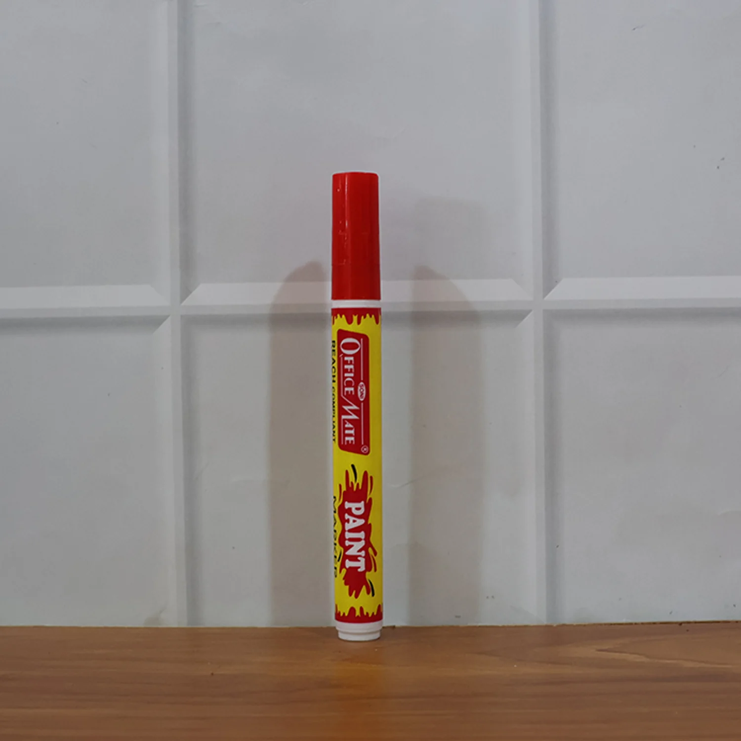 Officemate Permanent Paint Marker Pen Red – Quick Dry, Waterproof & REACH Compliant - Image 4