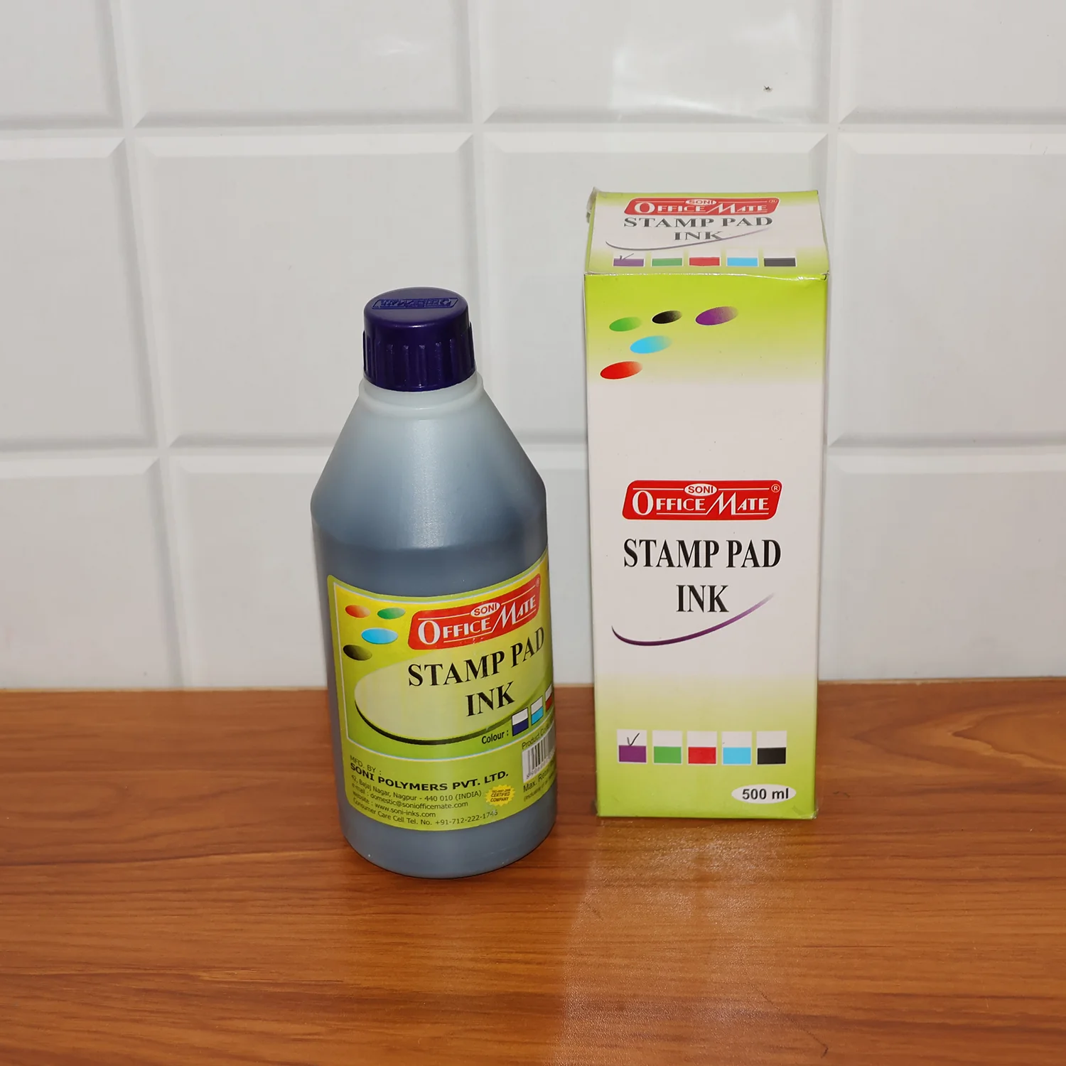 Officemate Stamp Pad Ink – 500 ml Violet Refill Bottle for Office Stamp Pads - Image 4