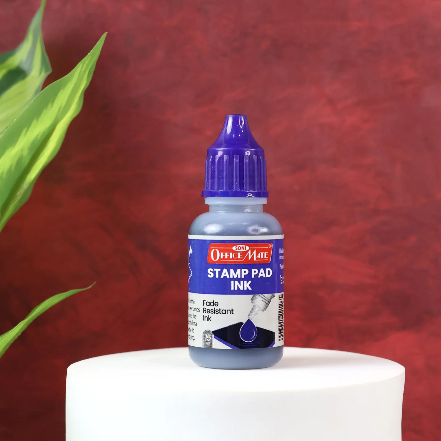 Officemate Stamp Pad Ink Blue – 15 ml Bottle | Fade-Resistant, Quick-Drying Refill - Image 4