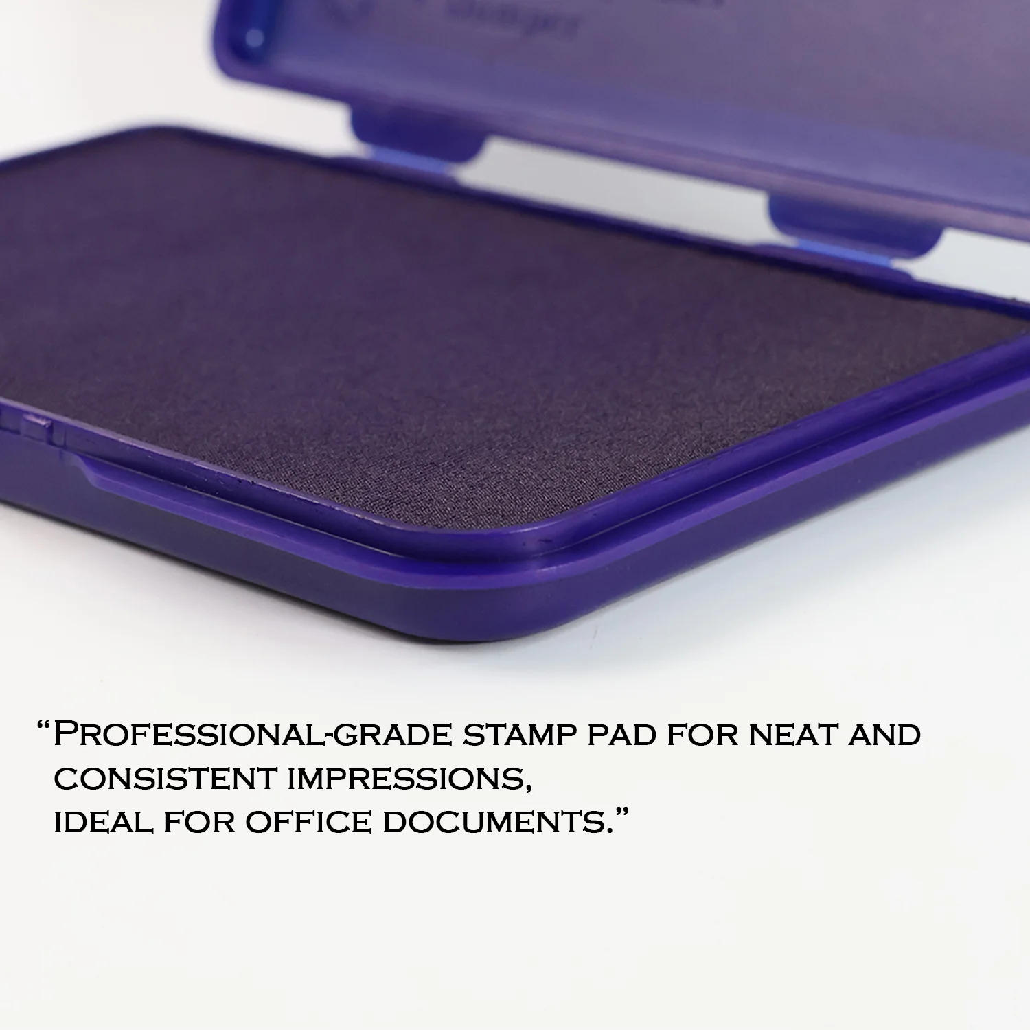 OfficeMate Stamp Pad (Large) – Feather Touch Violet Ink with Microcellular Foam & Premium Quality Ink - Image 4