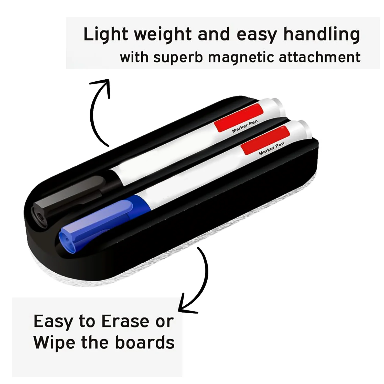 Officemate Whiteboard Duster – Magnetic, Lightweight & Easy Grip - Image 3