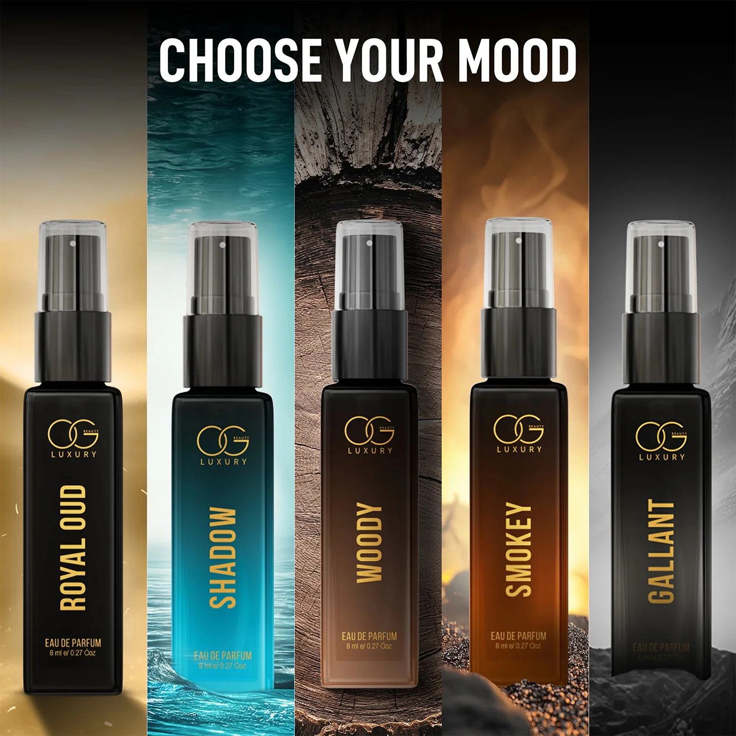 OG Beauty Luxury Perfume Combo Pack (8 ML / 5 Pc) - Image 3