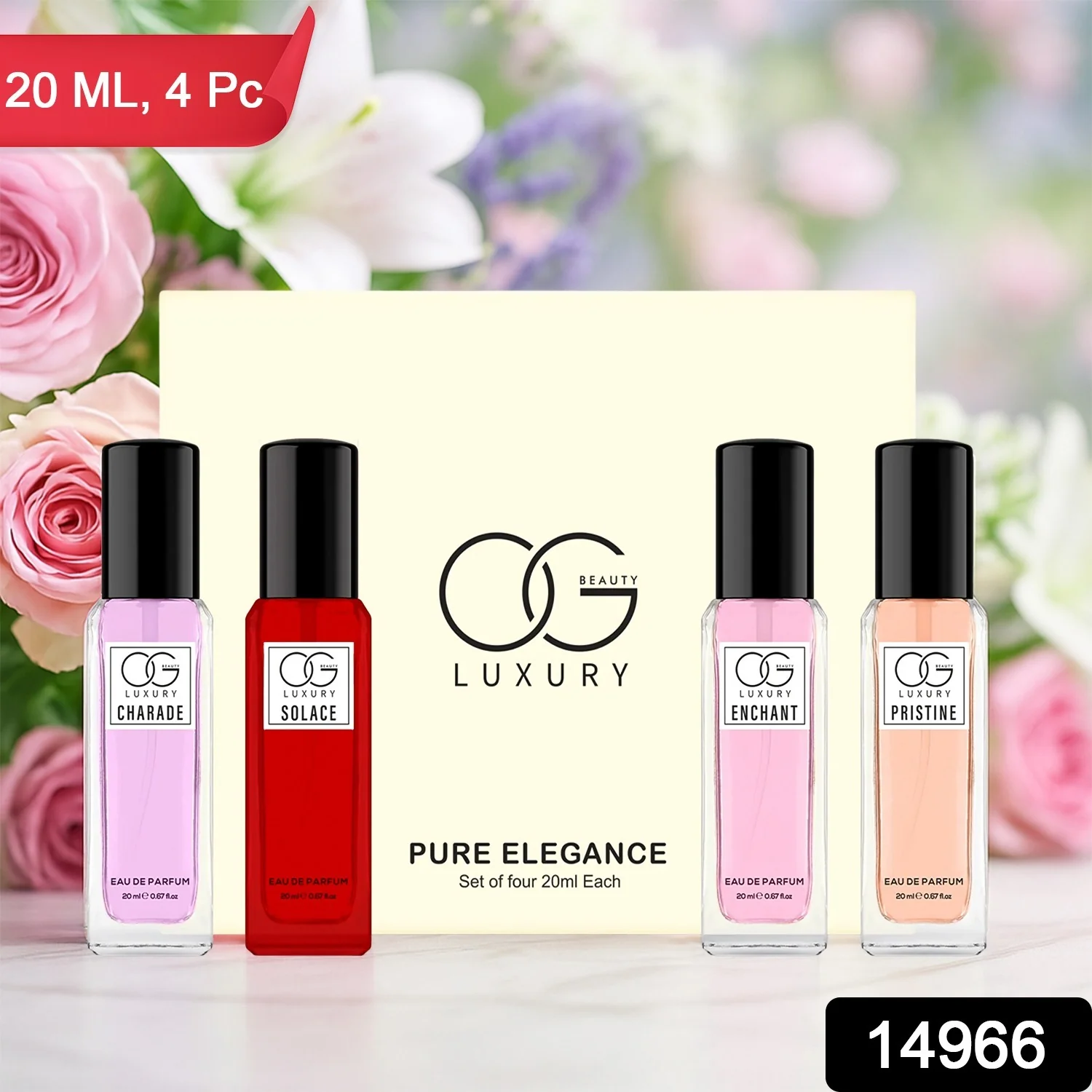 OG Beauty Luxury Pure Elegance Eau De Parfum Gift - (4 Pc / Set / 20 ML) - Image 2