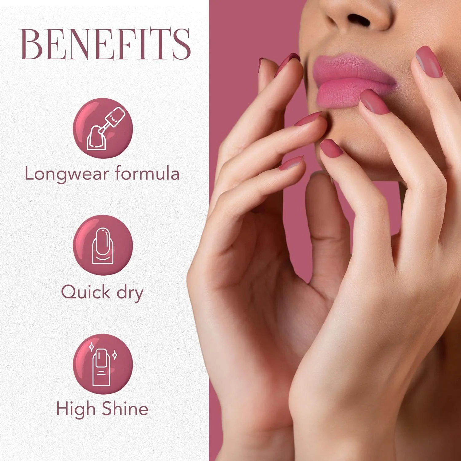 OG Beauty Perfect Pink Mattify Nail Paint (10 ML / 1 Pc) - Image 3