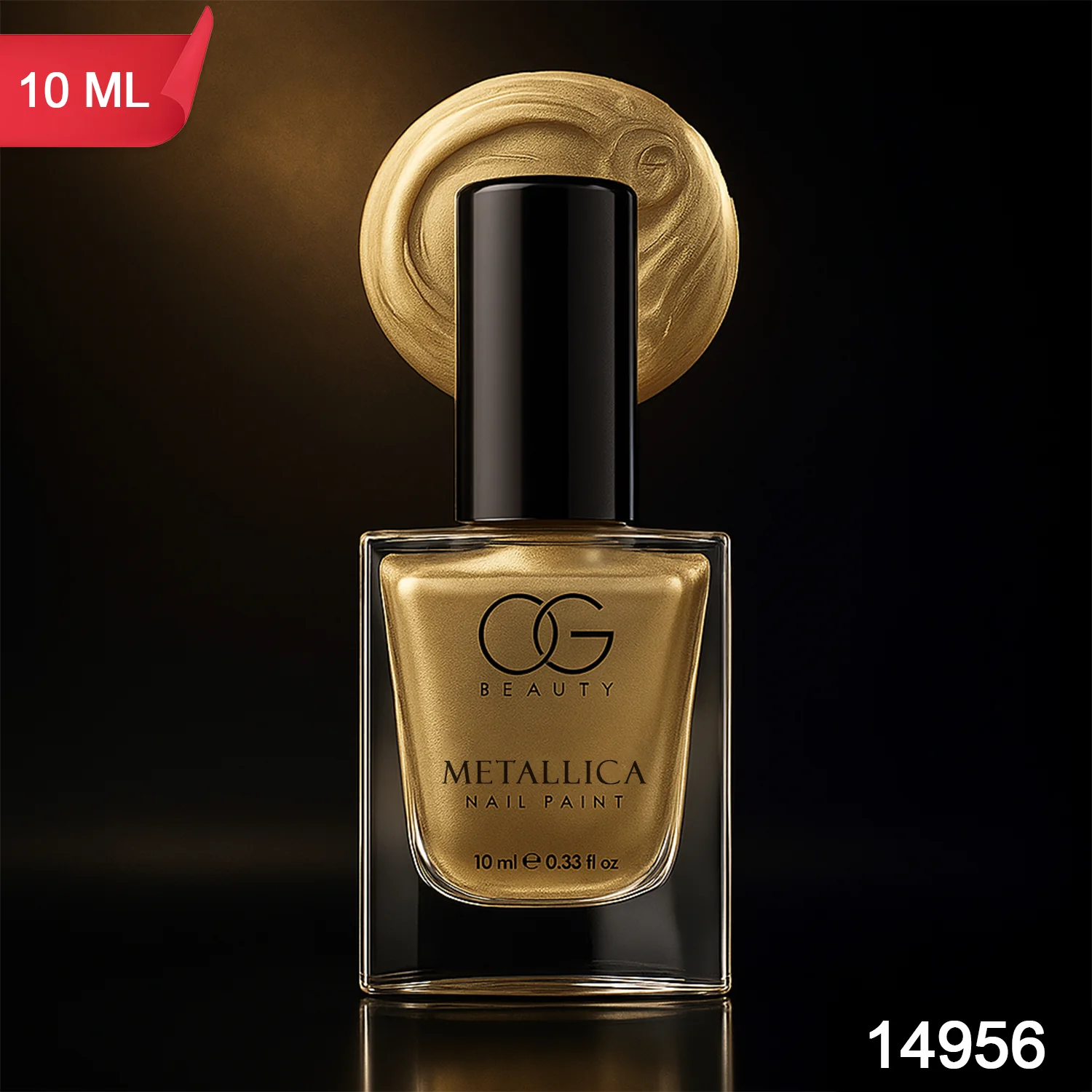 OG Beauty Premium Canvas Gold Metallica Nail Polish (1 Pc / 10 ML) - Image 2