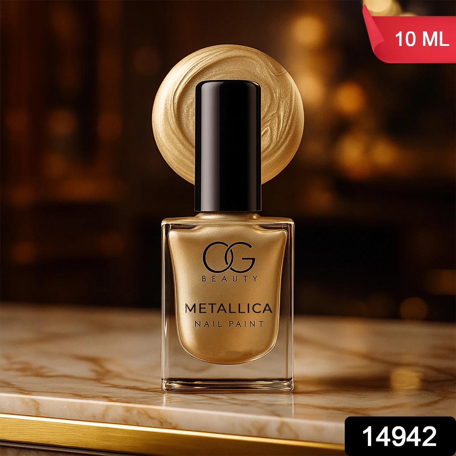 OG Beauty Premium Vintage Brass Metallica Nail Polish (1 Pc / 10 ML) - Image 2