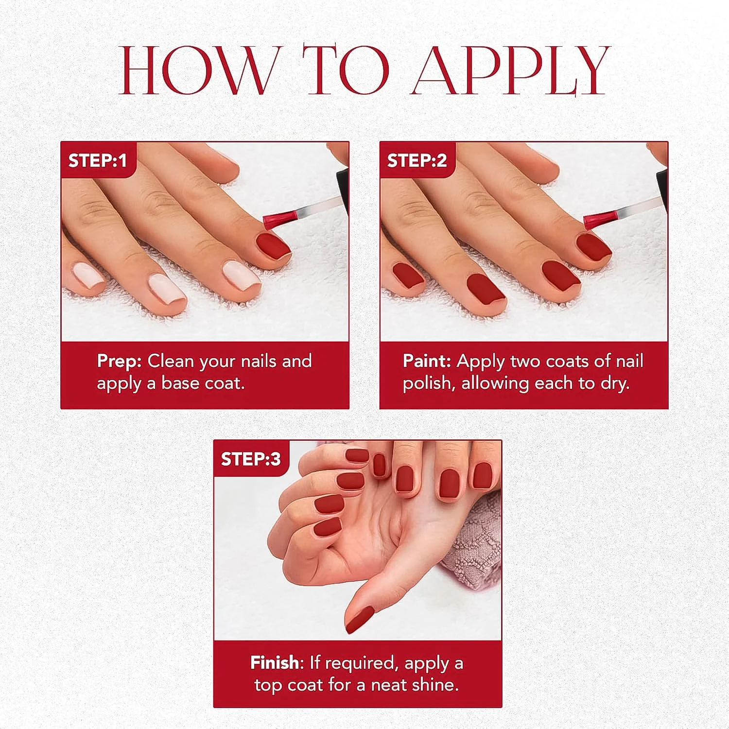 OG Beauty Red Carnival Mattify Nail Paint (10 ML / 1 Pc) - Image 3