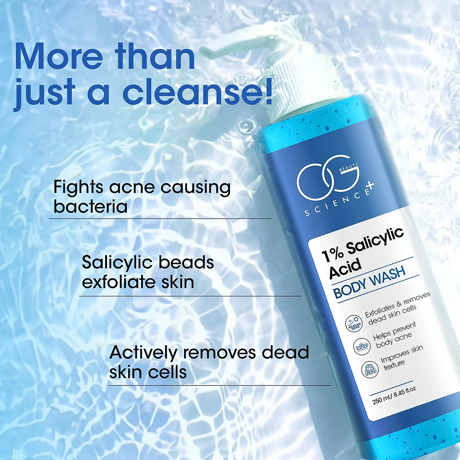 OG Beauty Science  1% Salicylic Acid Body Wash (250ML / 1 Pc) - Image 4