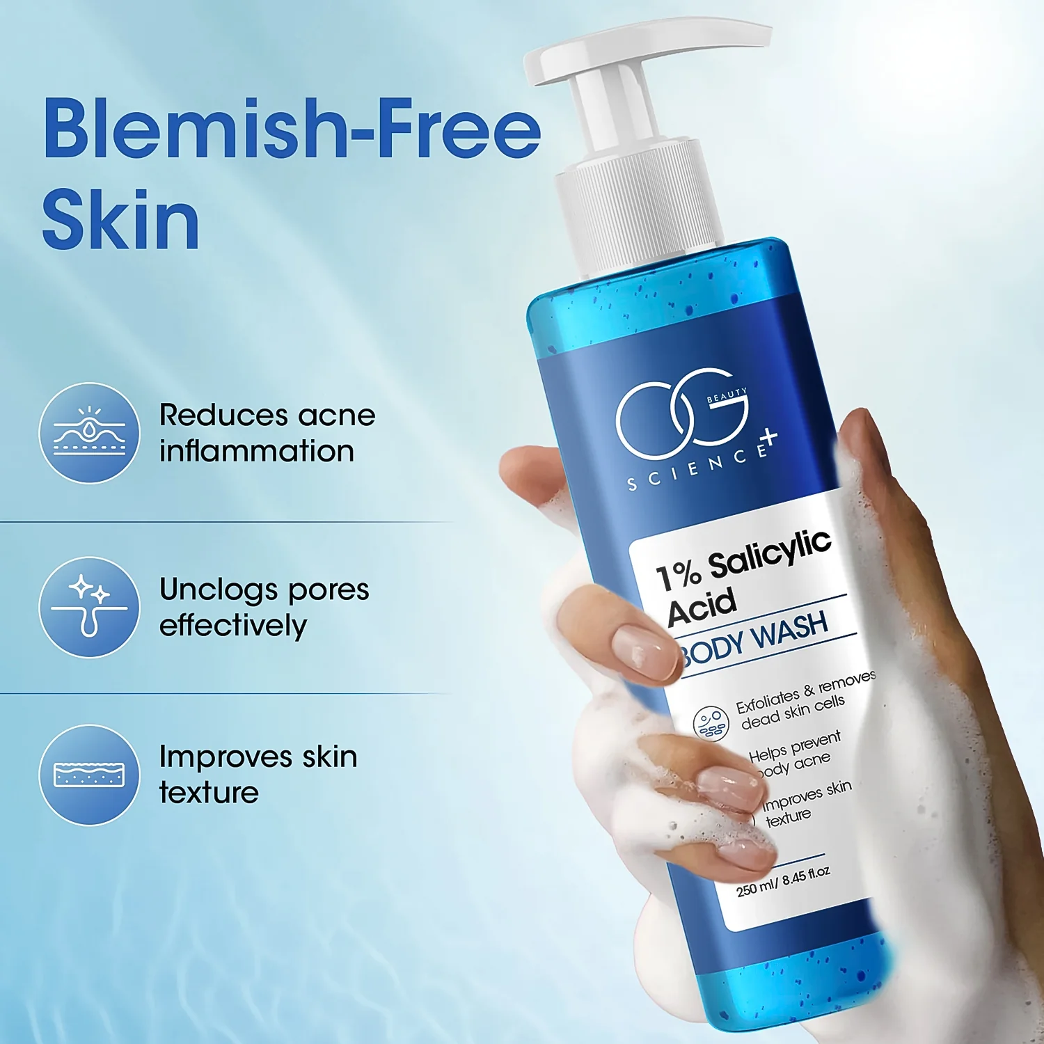 OG Beauty Science  1% Salicylic Acid Body Wash (250ML / 1 Pc) - Image 8