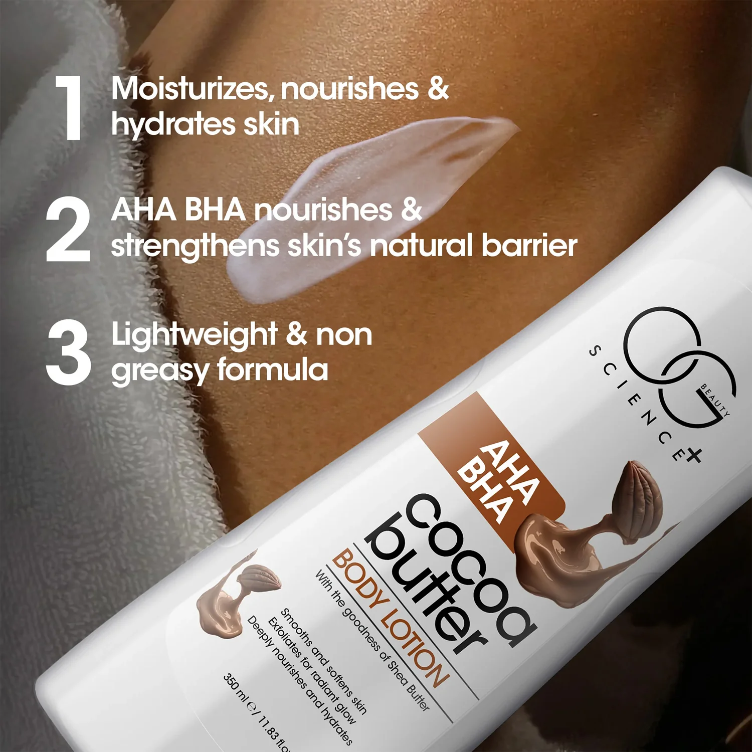 OG Beauty Science Cocoa Butter Body Lotion (350ML / 1 Pc) - Image 4