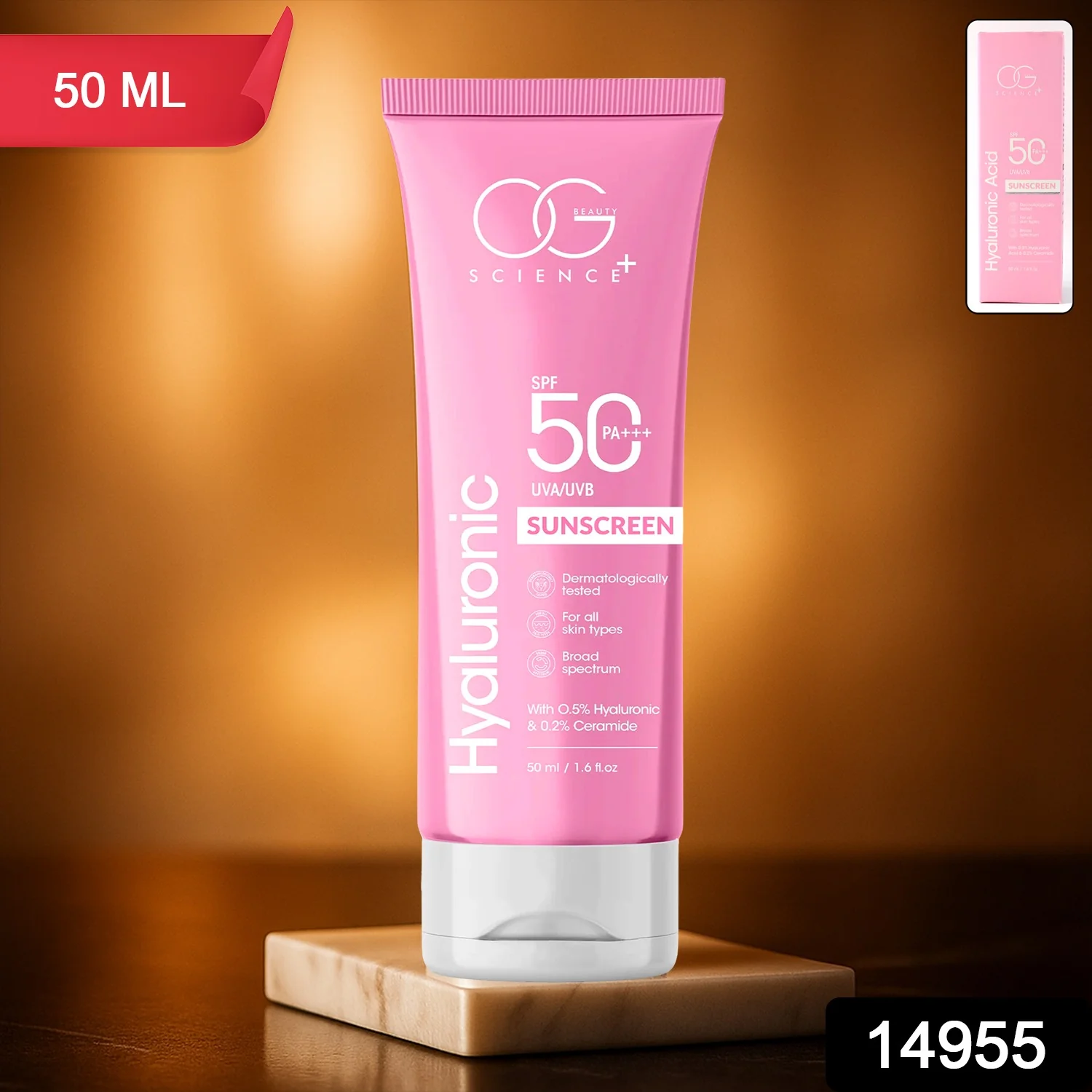 OG Beauty Science Hyaluronic Sunscreen (50ML / 1 Pc) - Image 2