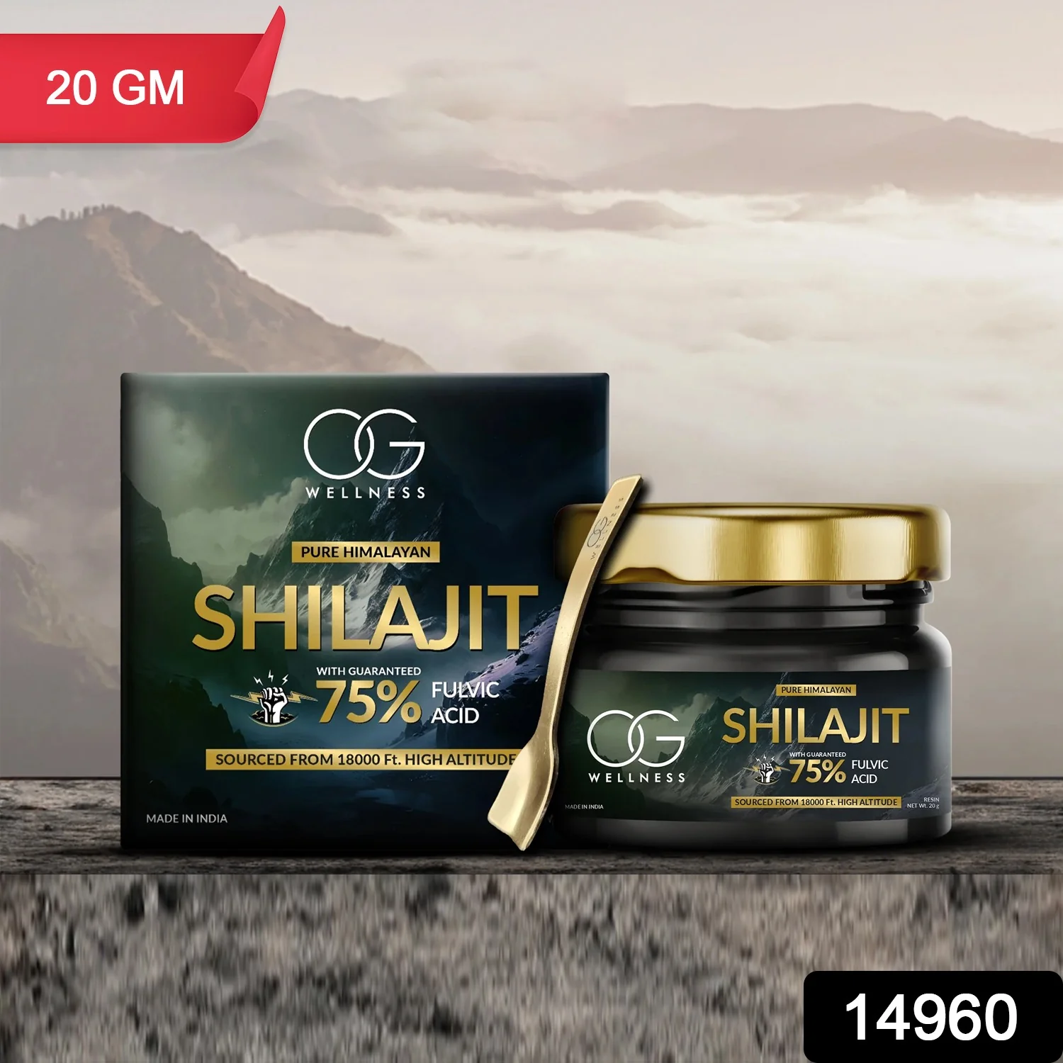 OG Wellness Pure Himalayan Shilajit Resin (20 GM / 1 Pc) - Image 2