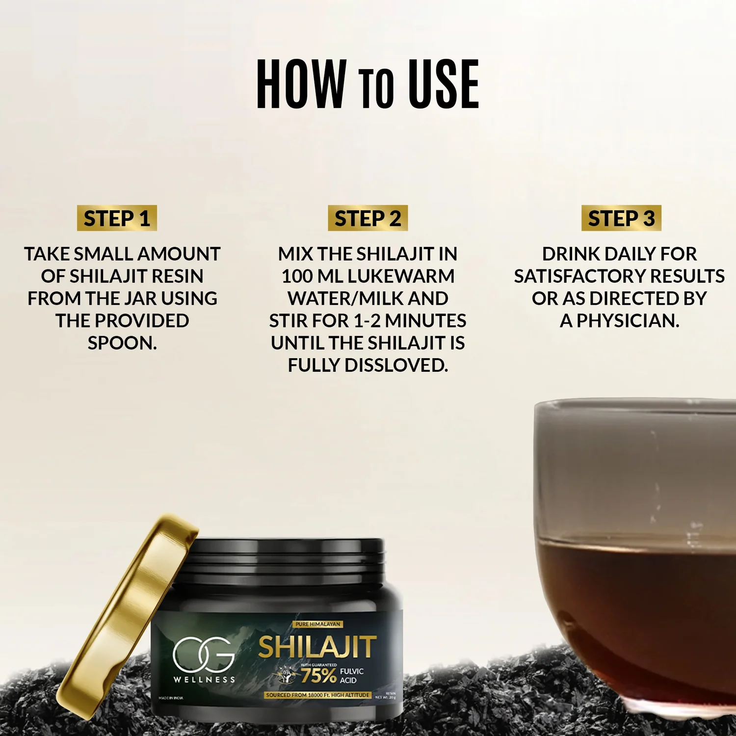 OG Wellness Pure Himalayan Shilajit Resin (20 GM / 1 Pc) - Image 6