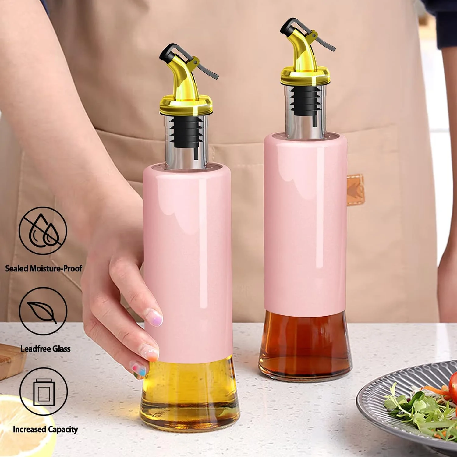 Olive Oil Dispenser – Leakproof Glass Bottle with Non-Drip Spout (300 ML) - Image 6