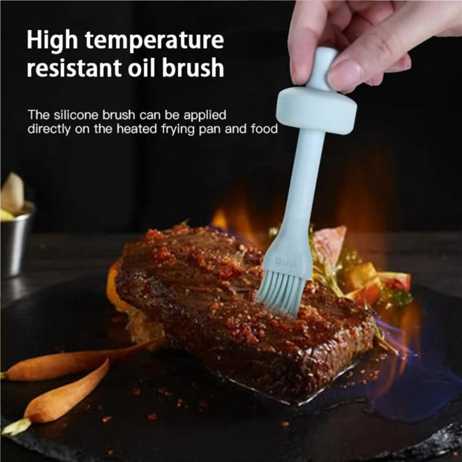 2 in 1 Glass Oil dispenser jar / Bottle with brush (1 Set) - Image 8