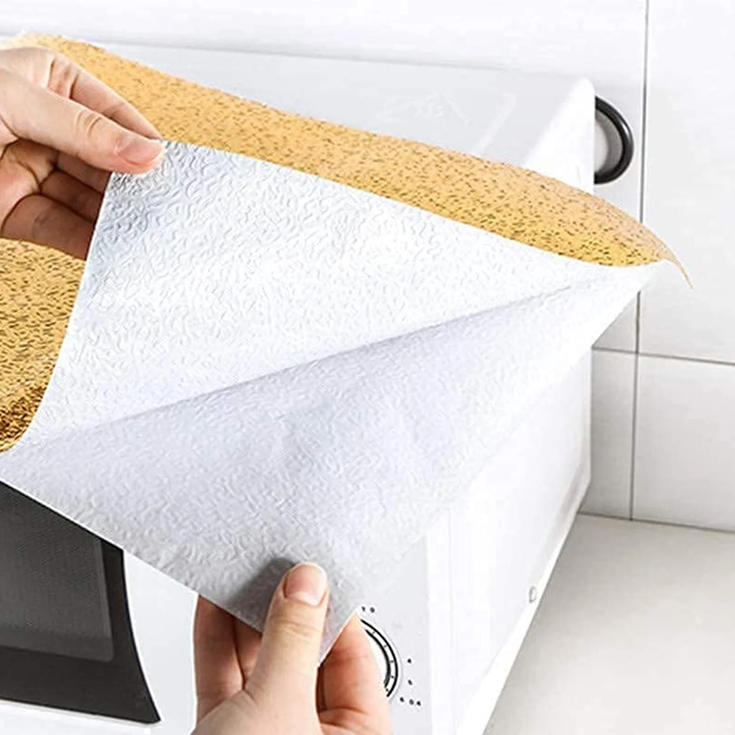 Oil-Proof Aluminum Foil Sticker – Waterproof Self-Adhesive Kitchen Wallpaper - Image 5