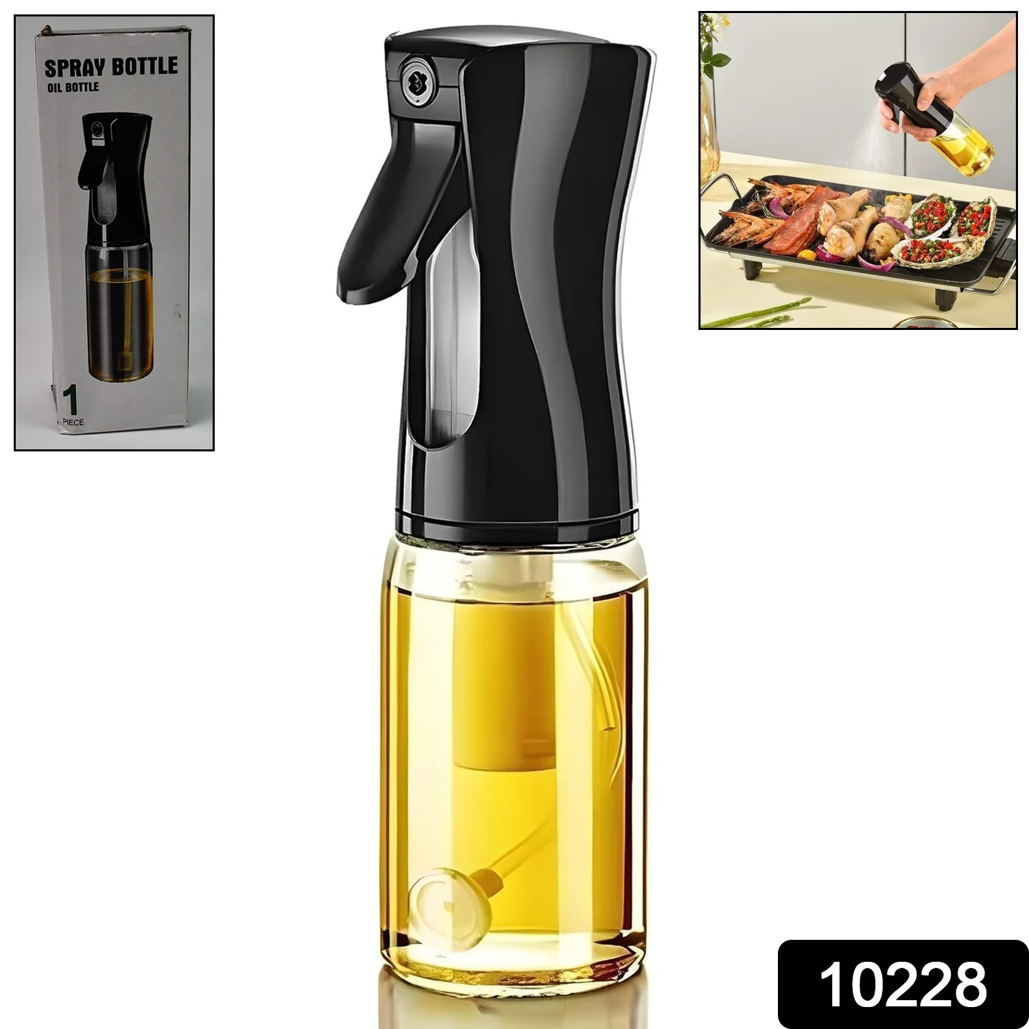 Plastic Oil Dispenser Bottle Spray (1 Pc / 200 ml Approx) - Image 2