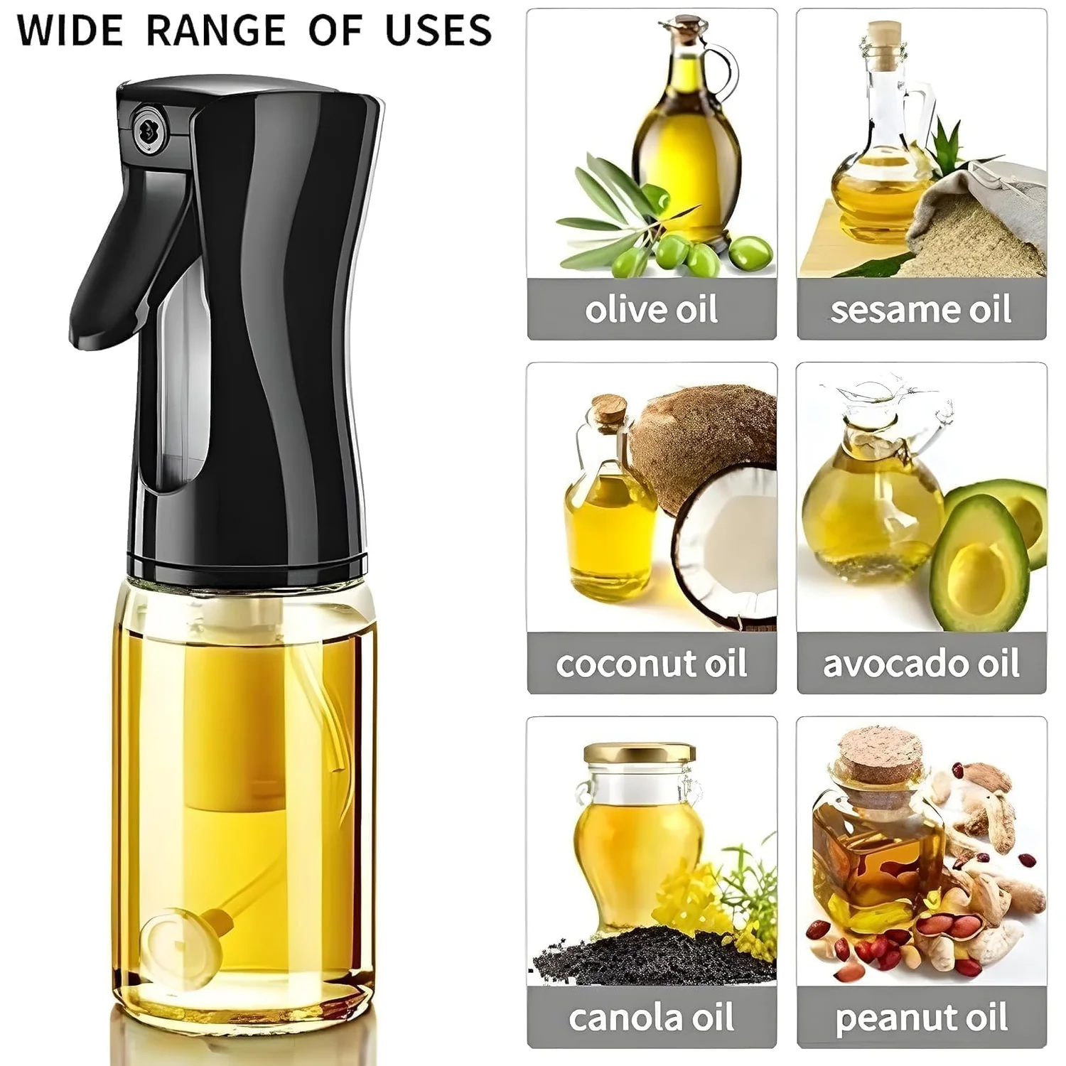 Plastic Oil Dispenser Bottle Spray (1 Pc / 200 ml Approx) - Image 5