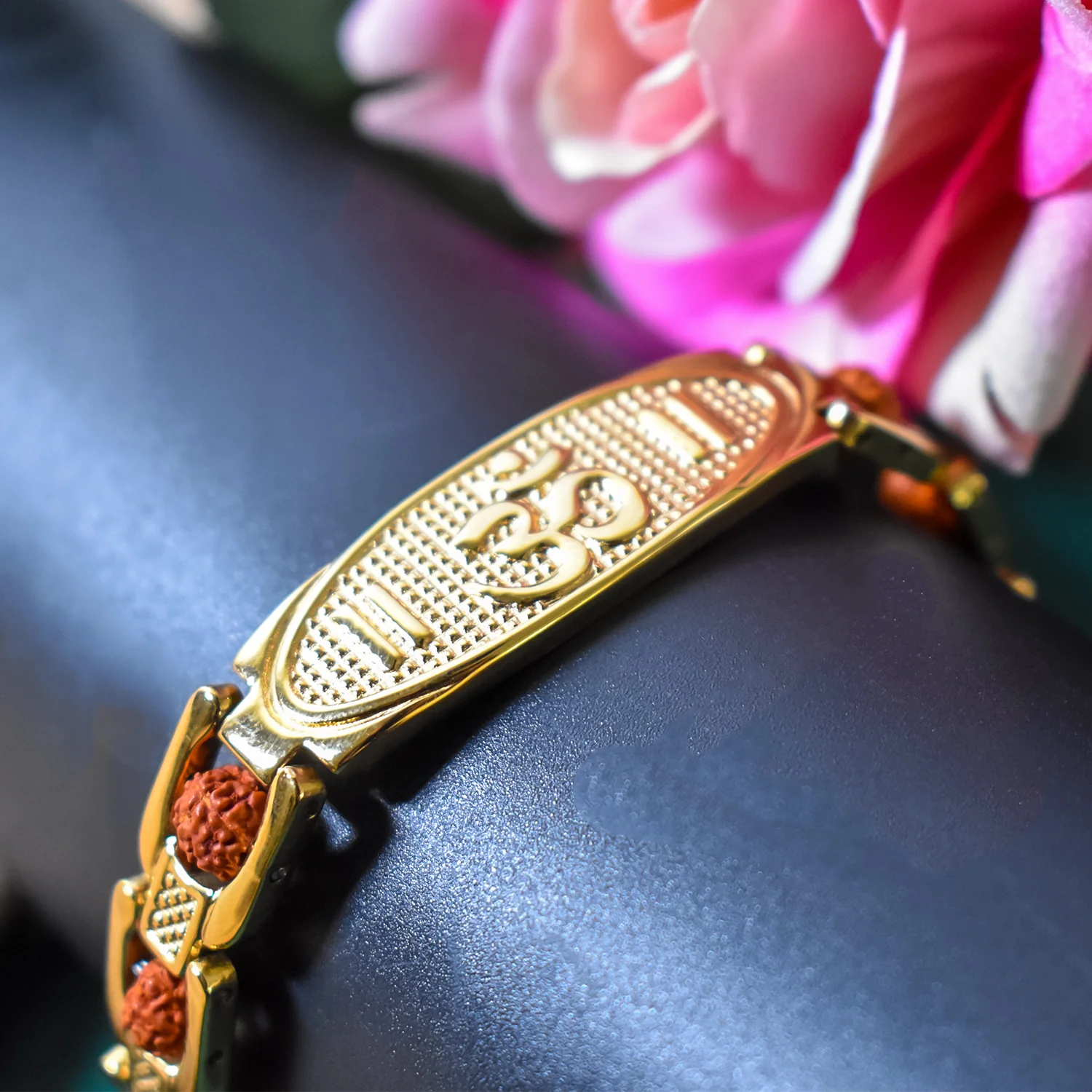 Om Name Bracelet with Rudraksha: Divine Energy and Protection - Image 5