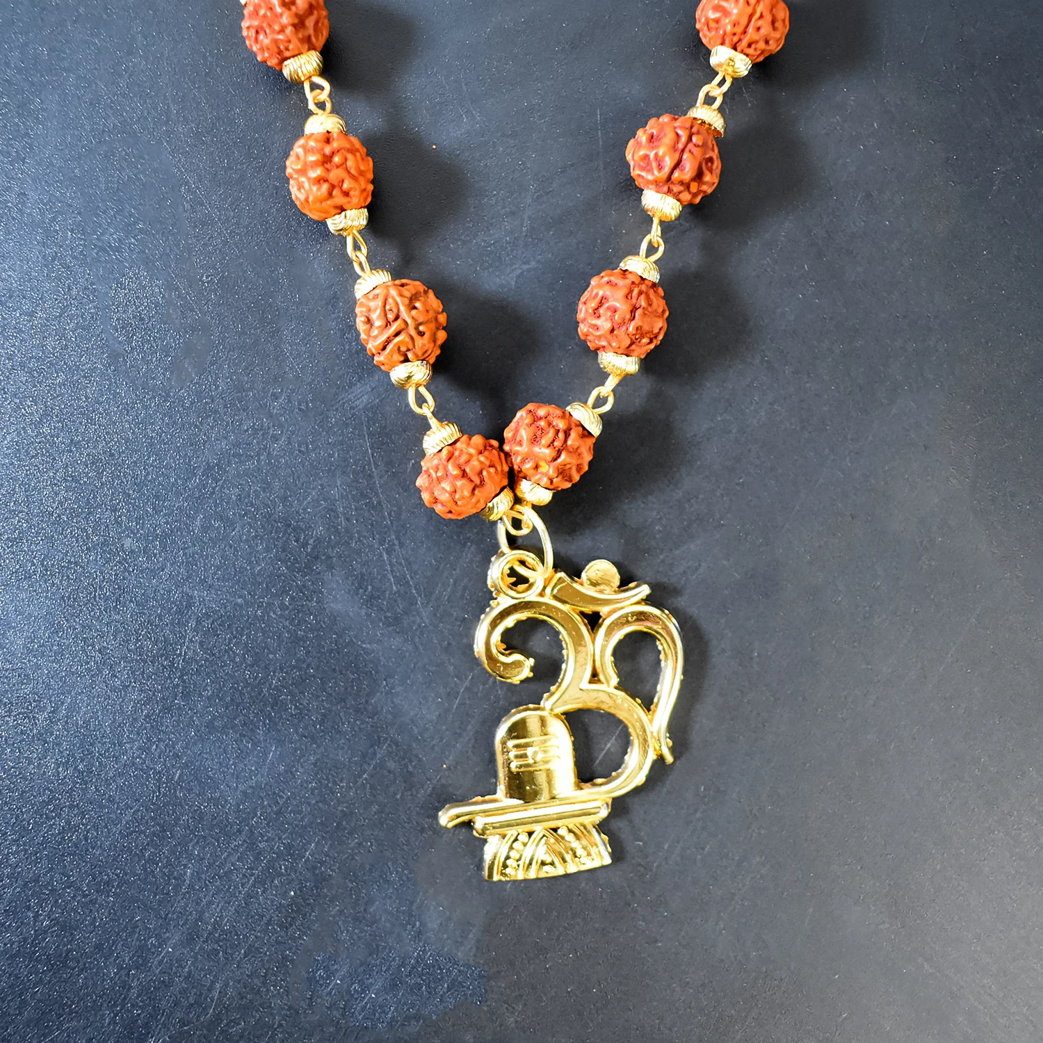Om Pendant with Rudraksha and Shivling: Divine Protection and Blessings - Image 2