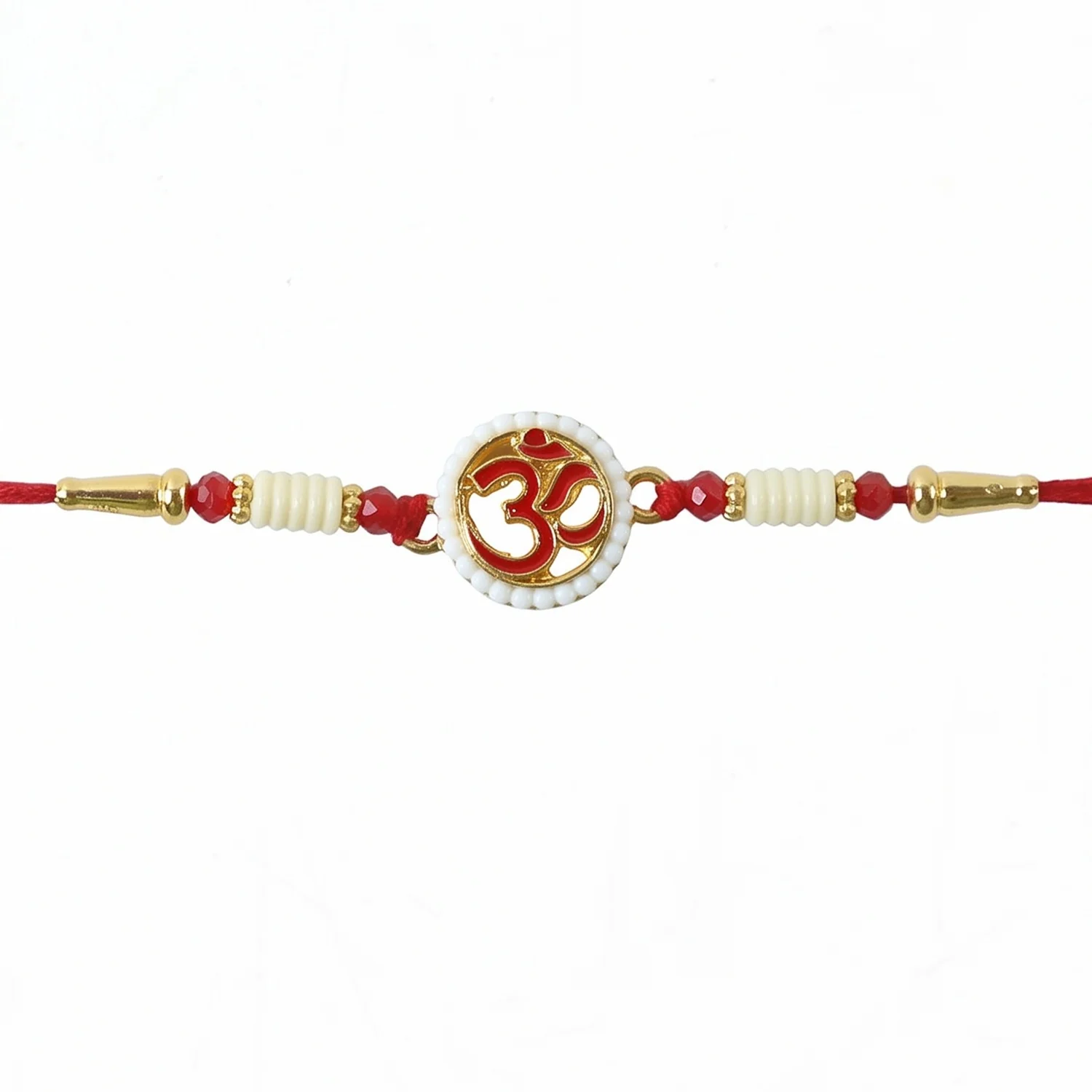 OM Symbol Pearl Frame Designer Rakhi - Image 5