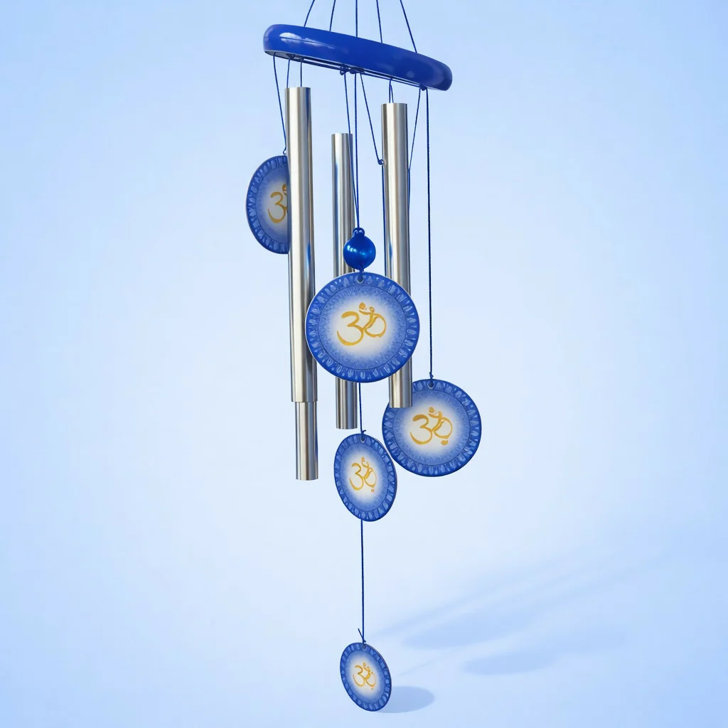 Om Symbol Wind Chime for Balcony, Home Entrance & Meditation Decor - Image 2