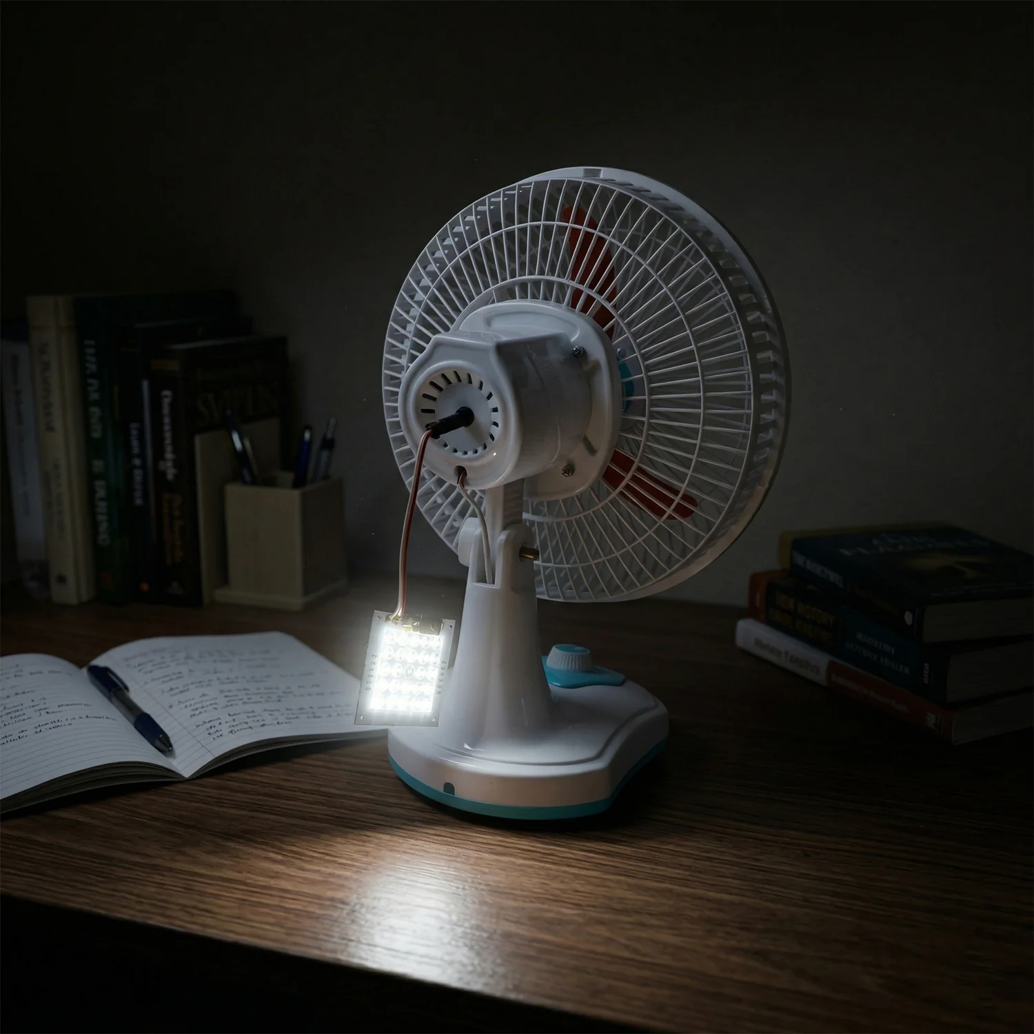 OMEGA 12V Rechargeable Table Fan with LED Light (1 Pc) - Image 5