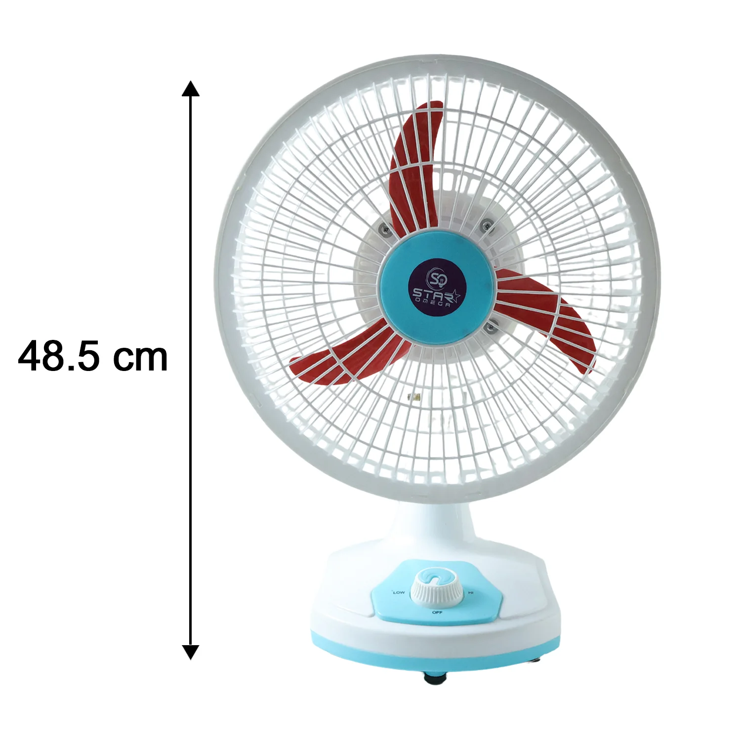 OMEGA 12V Rechargeable Table Fan with LED Light (1 Pc) - Image 6