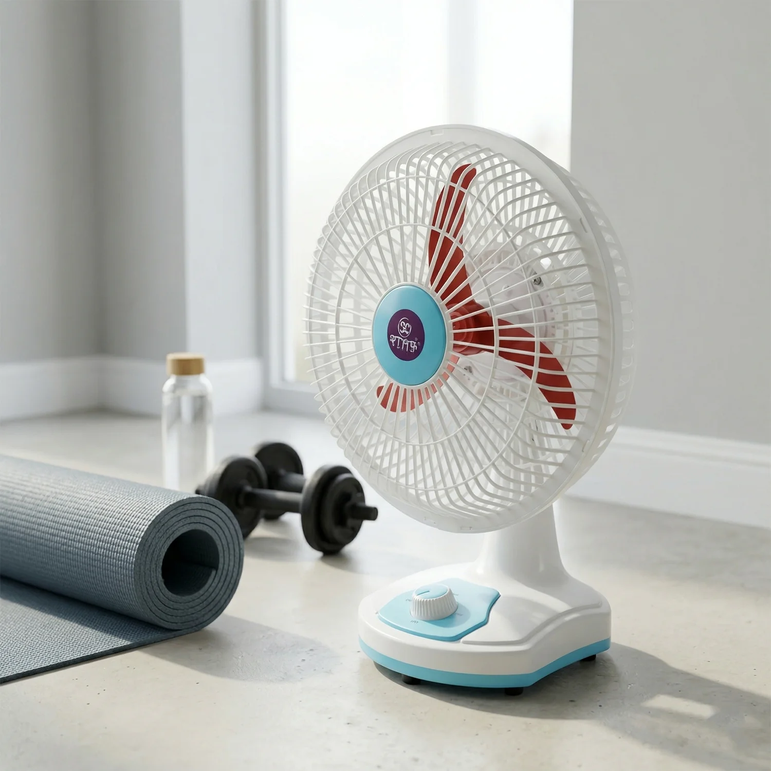 OMEGA 12V Rechargeable Table Fan with LED Light (1 Pc) - Image 7