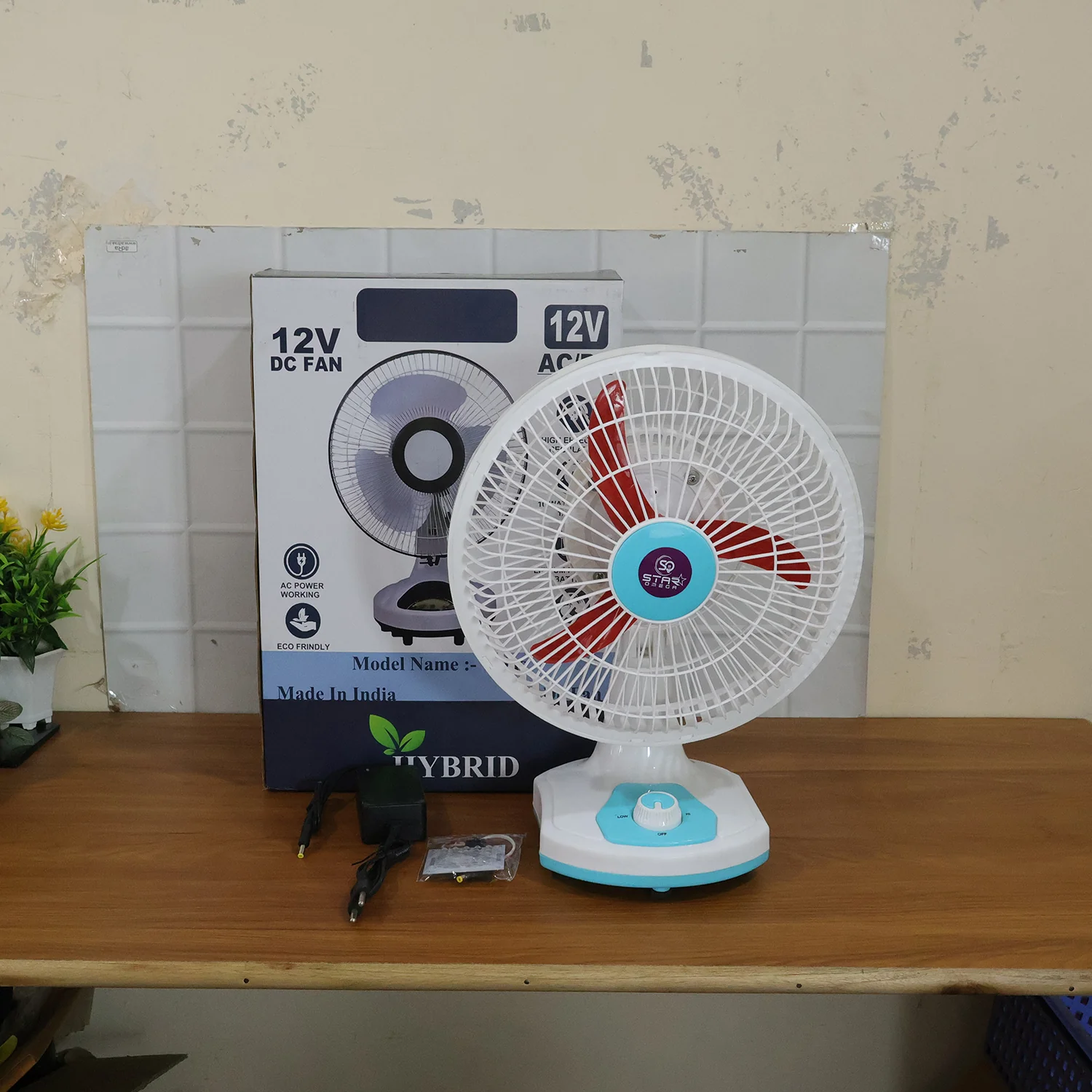 OMEGA 12V Rechargeable Table Fan with LED Light (1 Pc) - Image 8