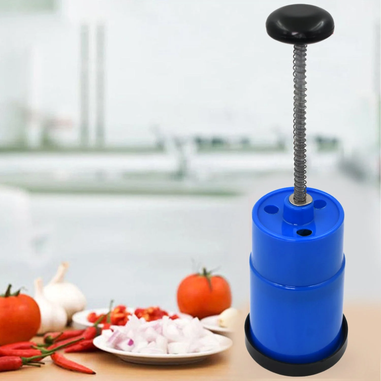 Onion Vegetable Hand Press Cutting Chopper (1 Pc / Mix Color) - Image 3