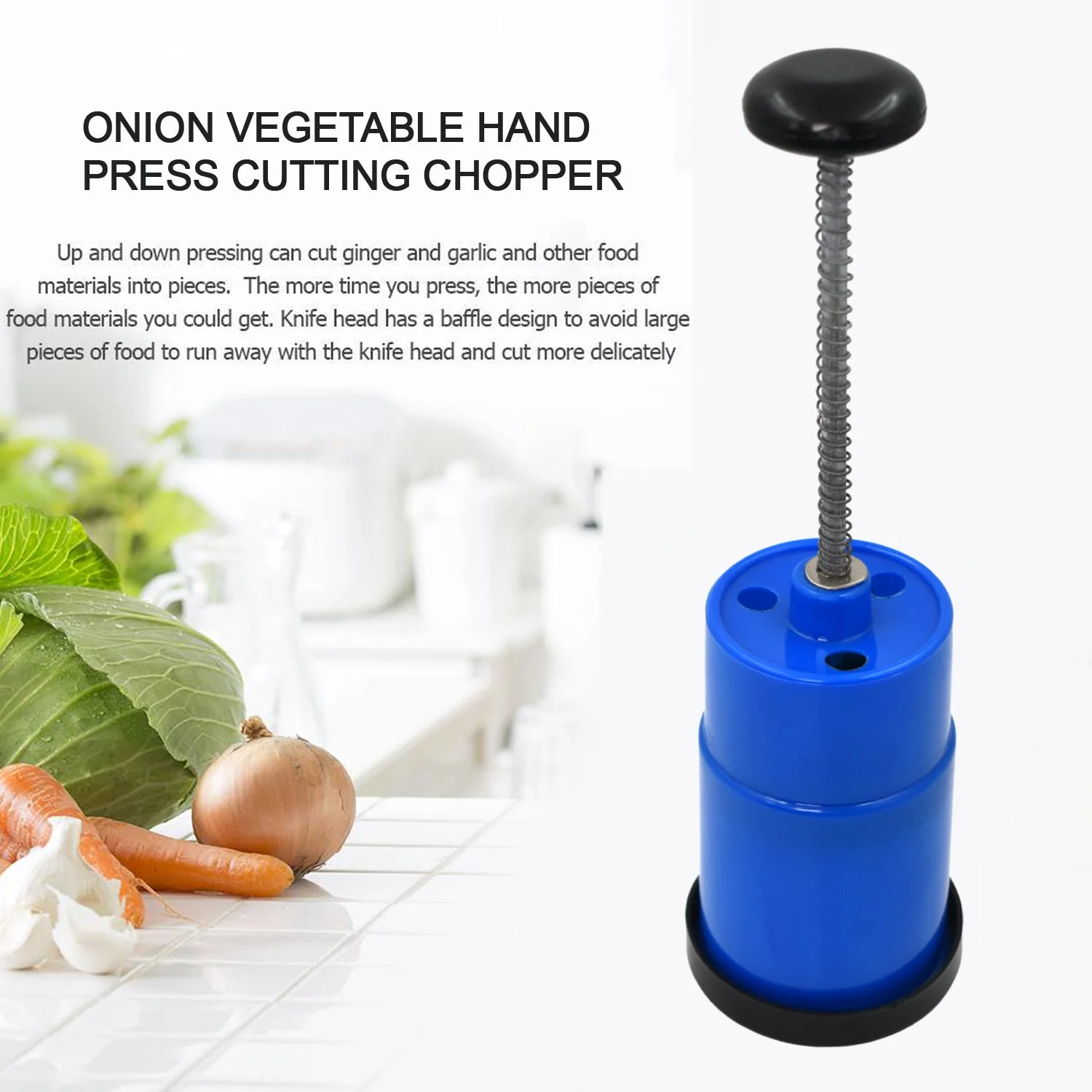 Onion Vegetable Hand Press Cutting Chopper (1 Pc / Mix Color) - Image 5