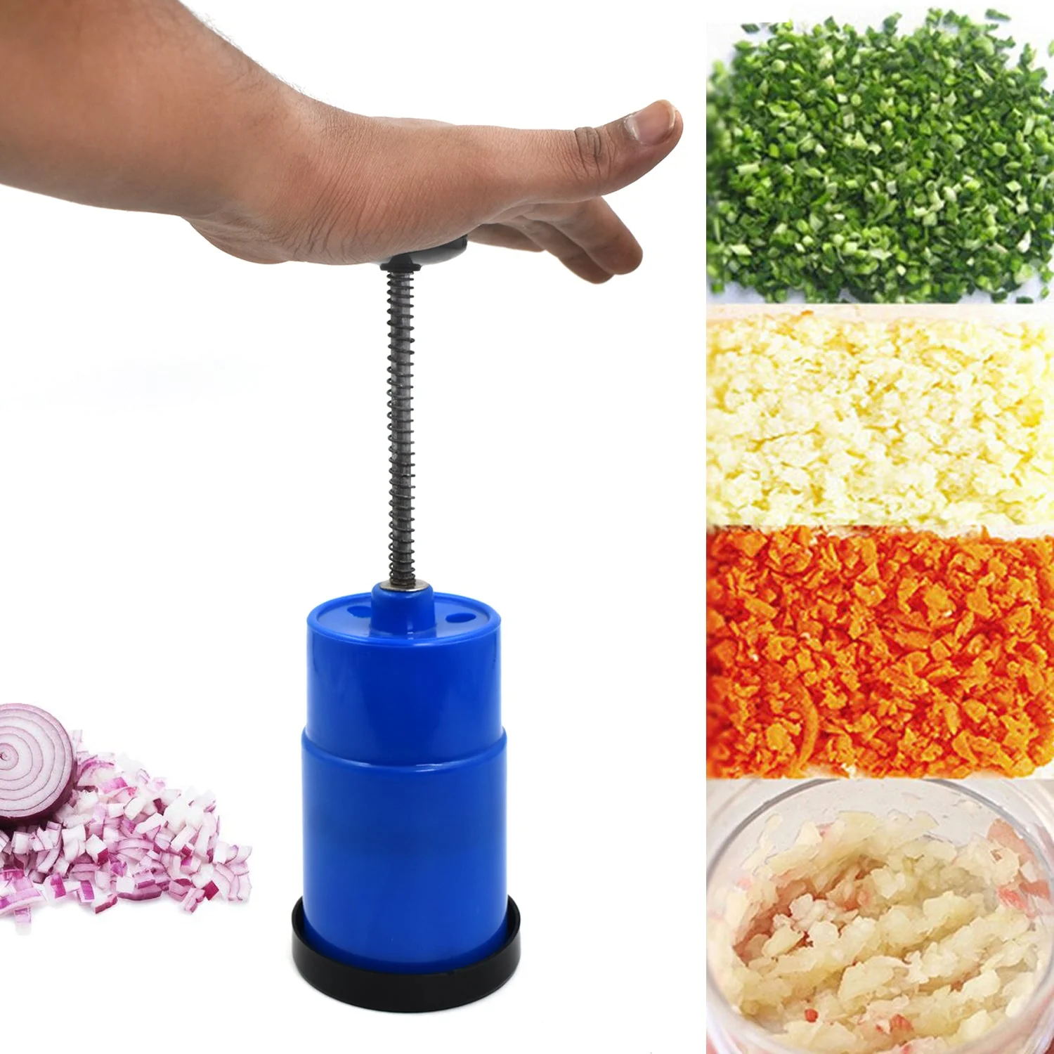 Onion Vegetable Hand Press Cutting Chopper (1 Pc / Mix Color) - Image 8