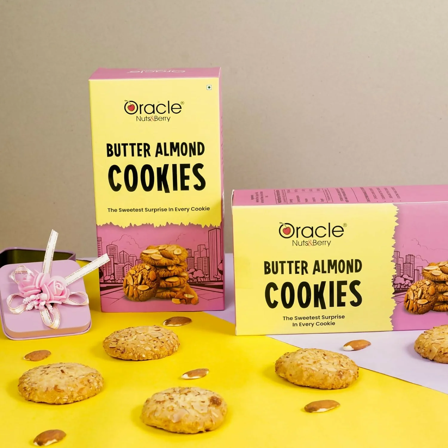 Oracle Butter Almond Cookies Crunchy Biscuit Snack 200gm Made with Real Butter - Image 3