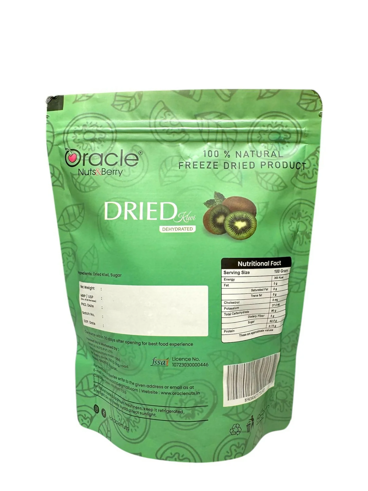Oracle Dried Kiwi Dehydrated Fruit Snack 250gm Pack Made from Natural Kiwi Slices - Image 6