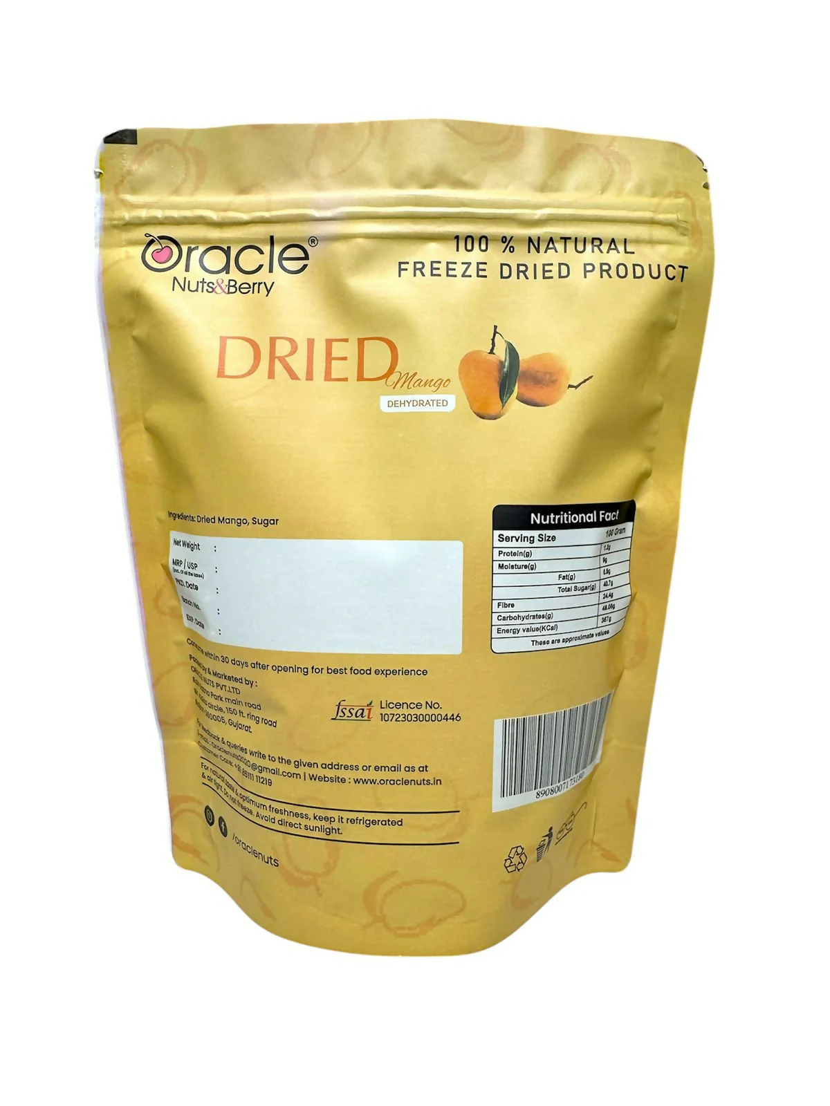 Oracle Dried Mango Dehydrated Fruit Snack 250gm Made from Naturally Ripened Mango - Image 7