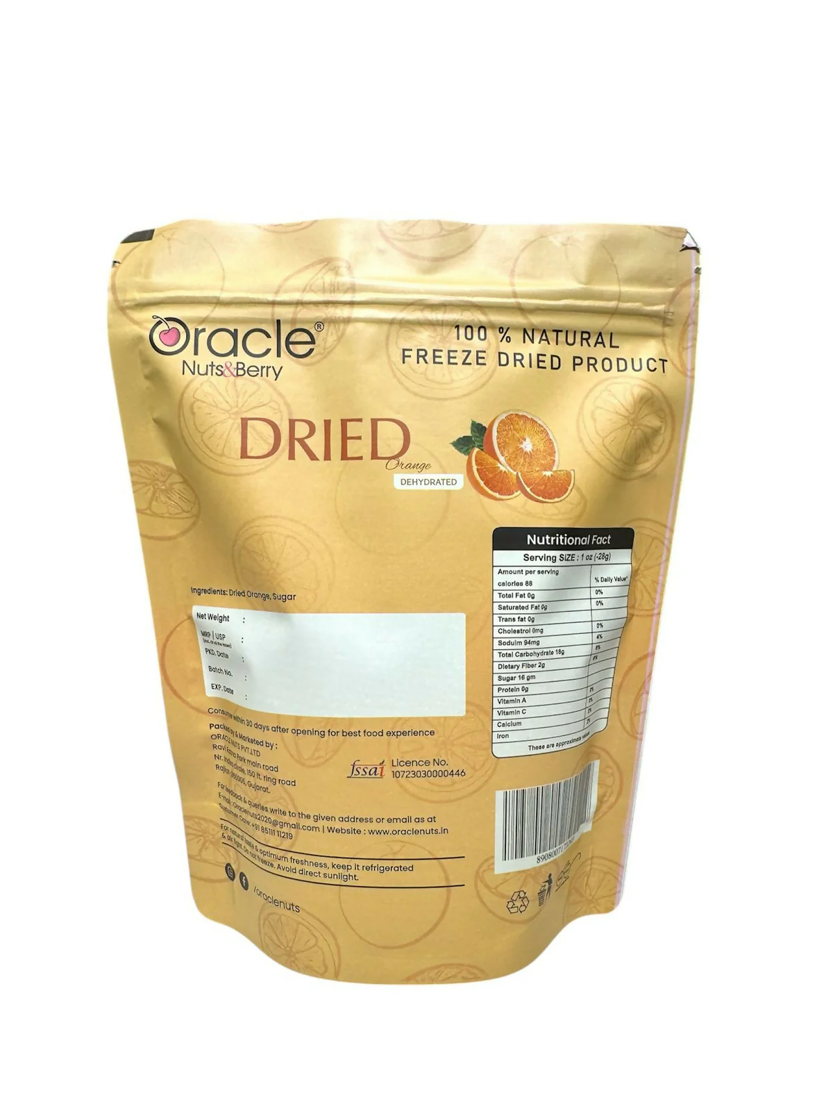 Oracle Dried Orange Dehydrated Fruit Snack 250gm Made from Fresh Oranges - Image 6