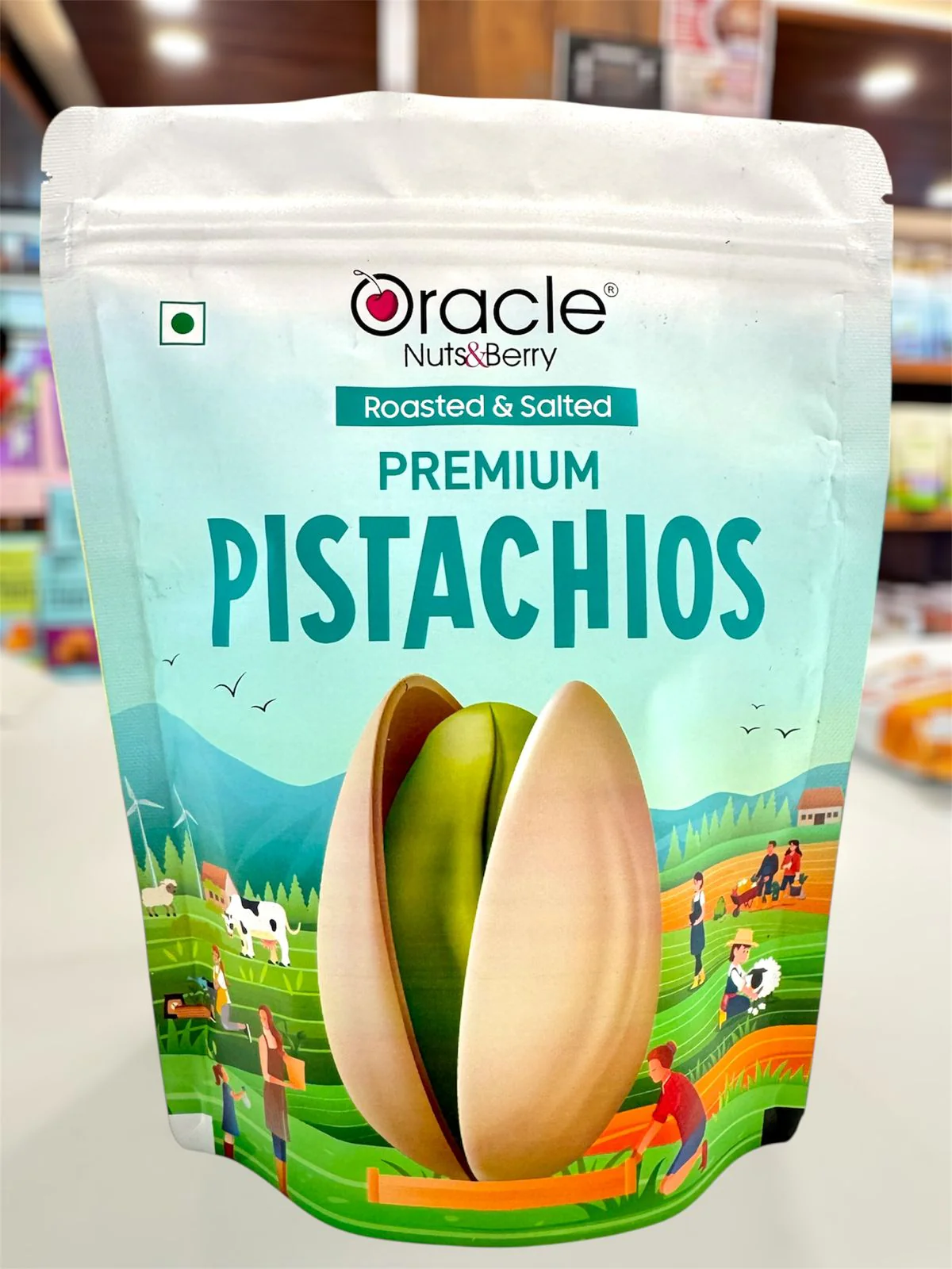 Oracle Premium Roasted & Salted Pistachios Healthy Dry Fruits Snack (250gm) - Image 6