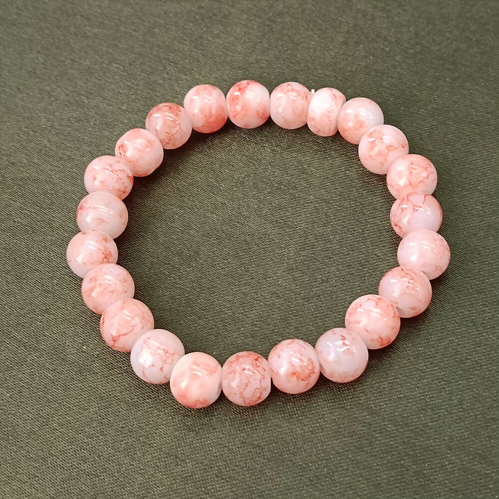 Orange Glass Beads Bracelet - Image 3