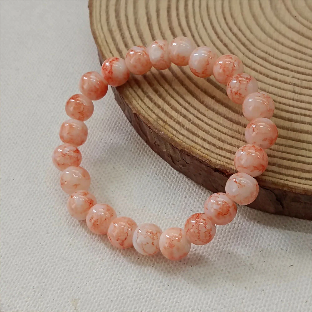Orange Glass Beads Bracelet - Image 4