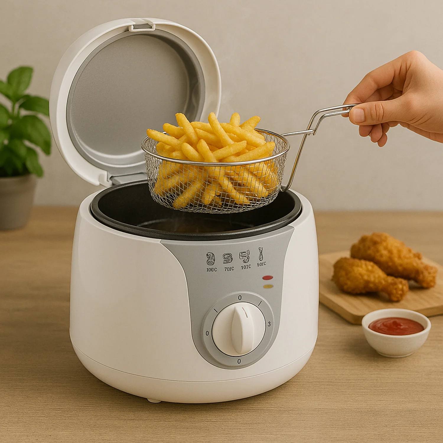 Orbit Adjustable Electric Deep Fryer - 1200W - Image 6