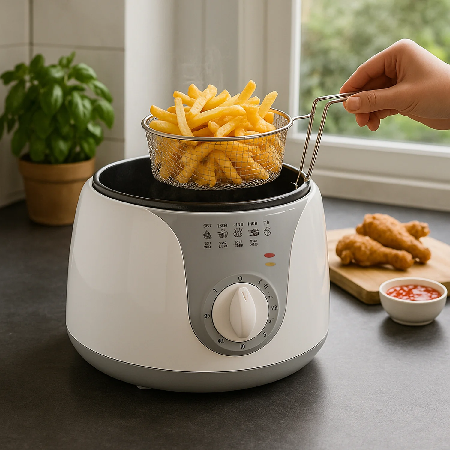 Orbit Adjustable Electric Deep Fryer - 1200W - Image 8
