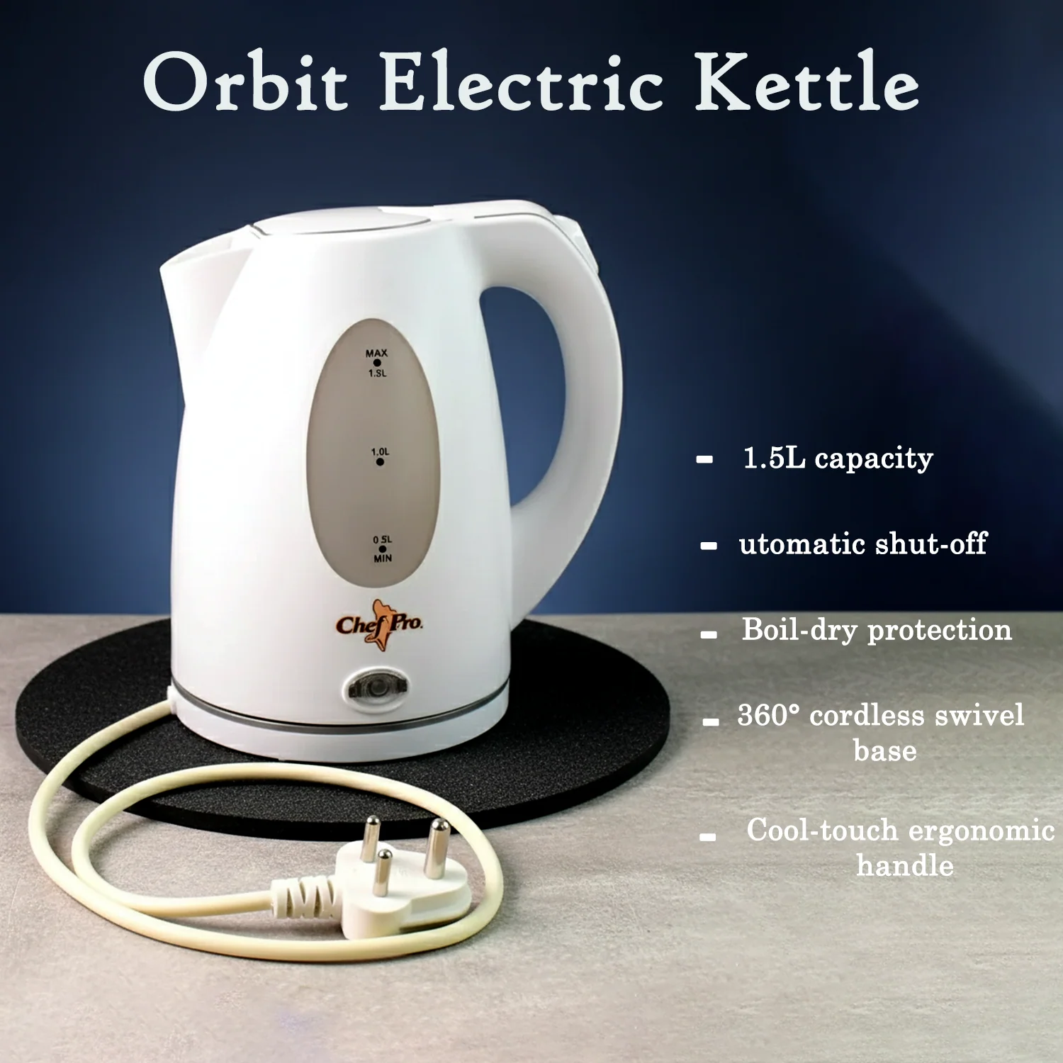 Orbit Electric Kettle (1.5L / 1 Pc) - Image 4