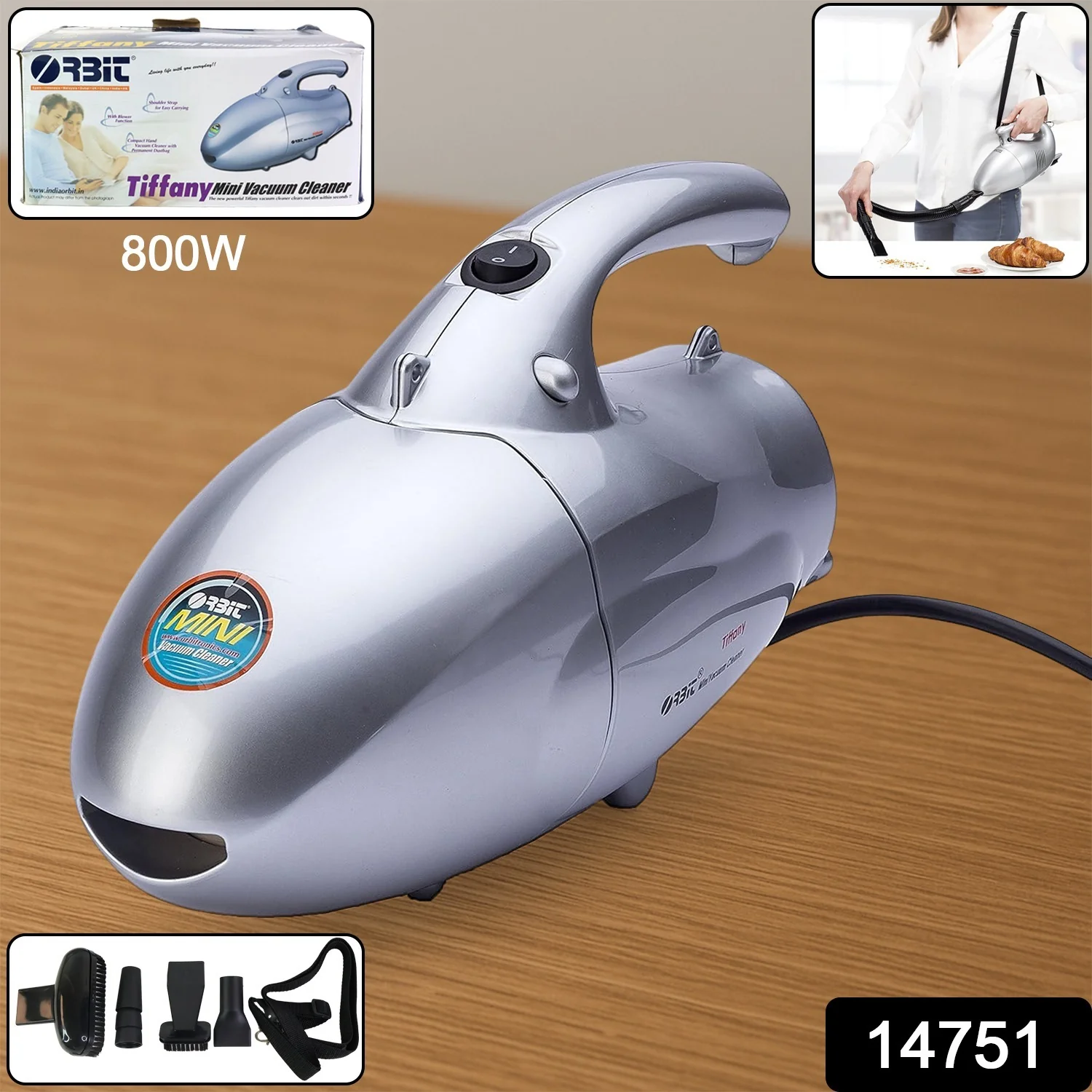 Orbit High Power Handheld Mini Vacuum Cleaner (800W / 1 Pc) - Image 2