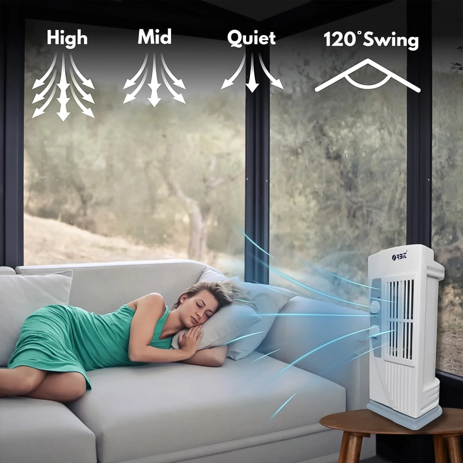 Orbit Micro Oscillating Tower Fan (1 Pc) - Image 7