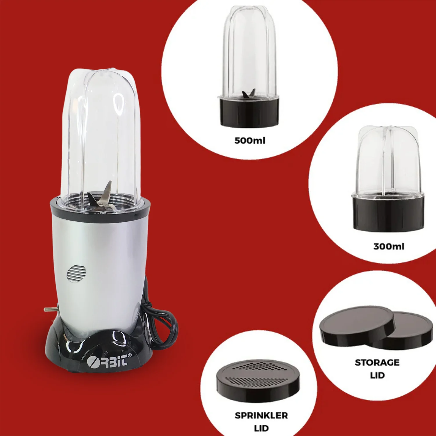 Orbit Multi-Purpose Bullet Mixer - 400W With 2 Jar - Image 4