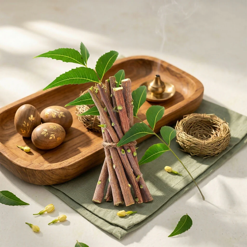 Organic Fresh Neem Datun Sticks Natural Herbal Toothbrush 12 pcs - Image 2