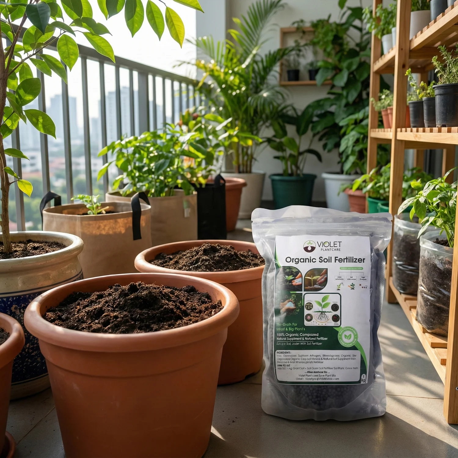 Black Organic Soil Fertilizer for Home Gardening (1 Pc, 1 Kg) - Image 3