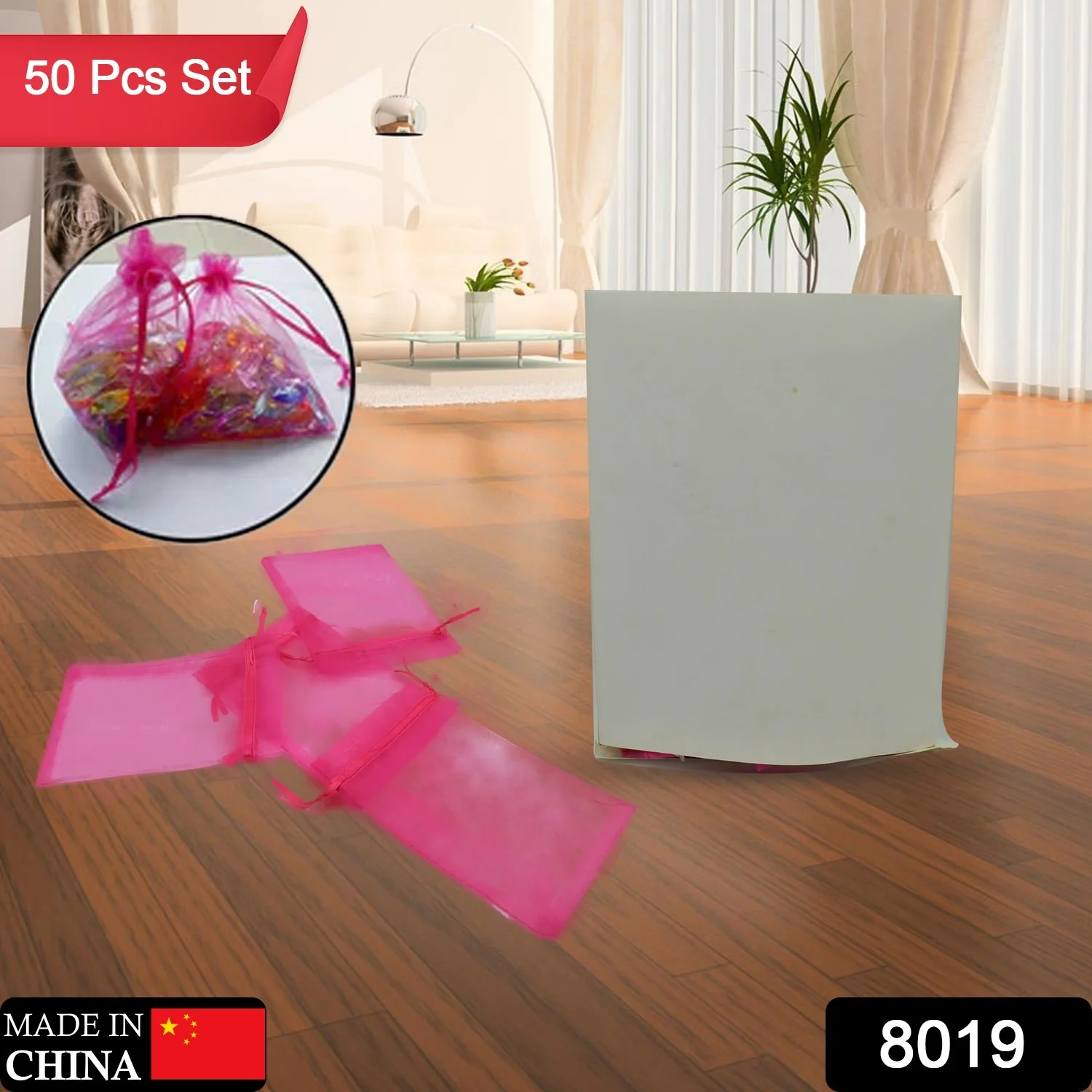Organza Drawstring Gift Bags – Small Mesh Pouches for Weddings (50 Pcs) - Image 2