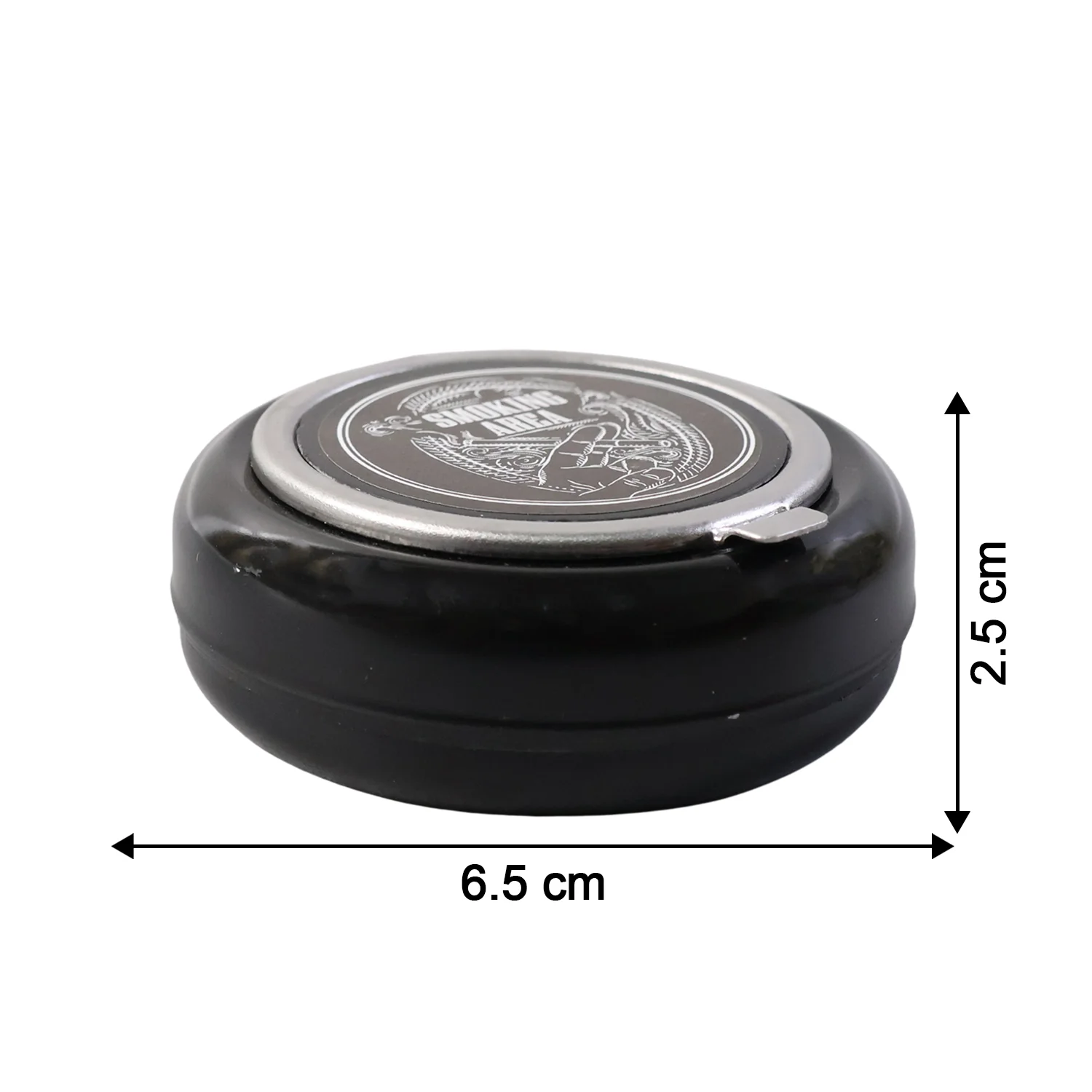 Round Smokeless Ashtray with Lid (1 Pc) - Image 3